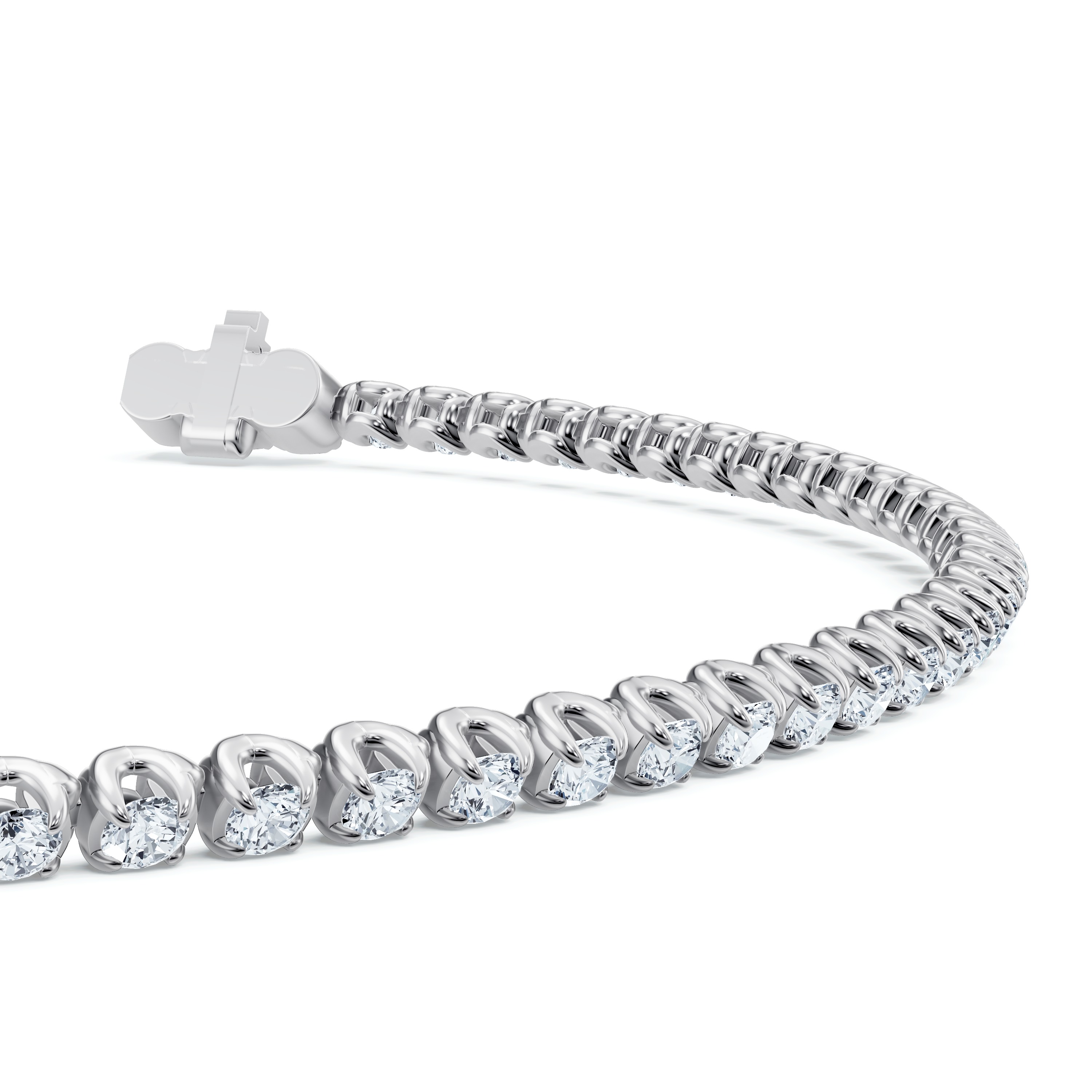 14K White Gold U-Prong Lab Diamond Tennis Bracelet (2.00 ct. tw.) - 7 In.