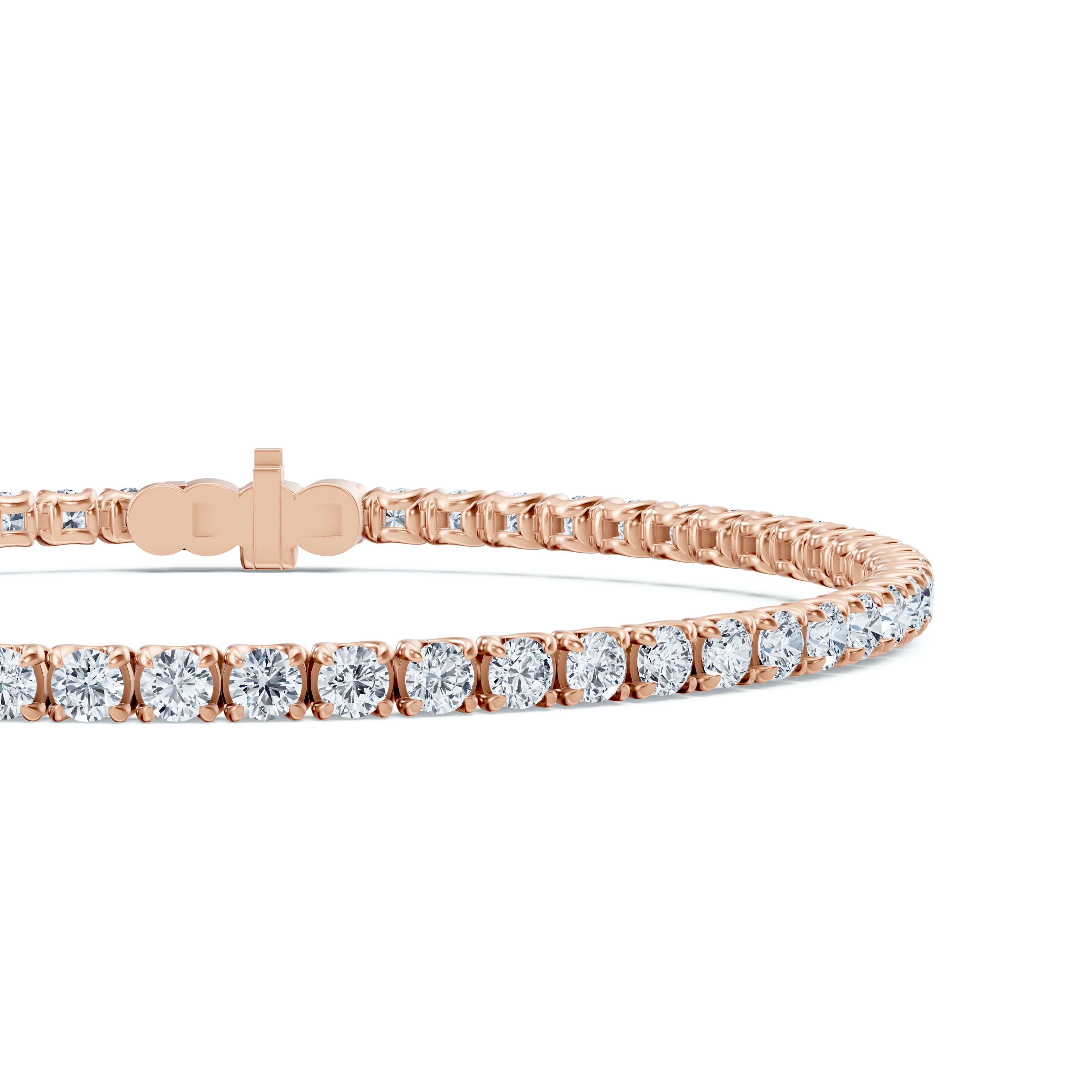 14K Rose Gold U-Prong Lab Diamond Tennis Bracelet (3.00 ct. tw.) - 7 In.
