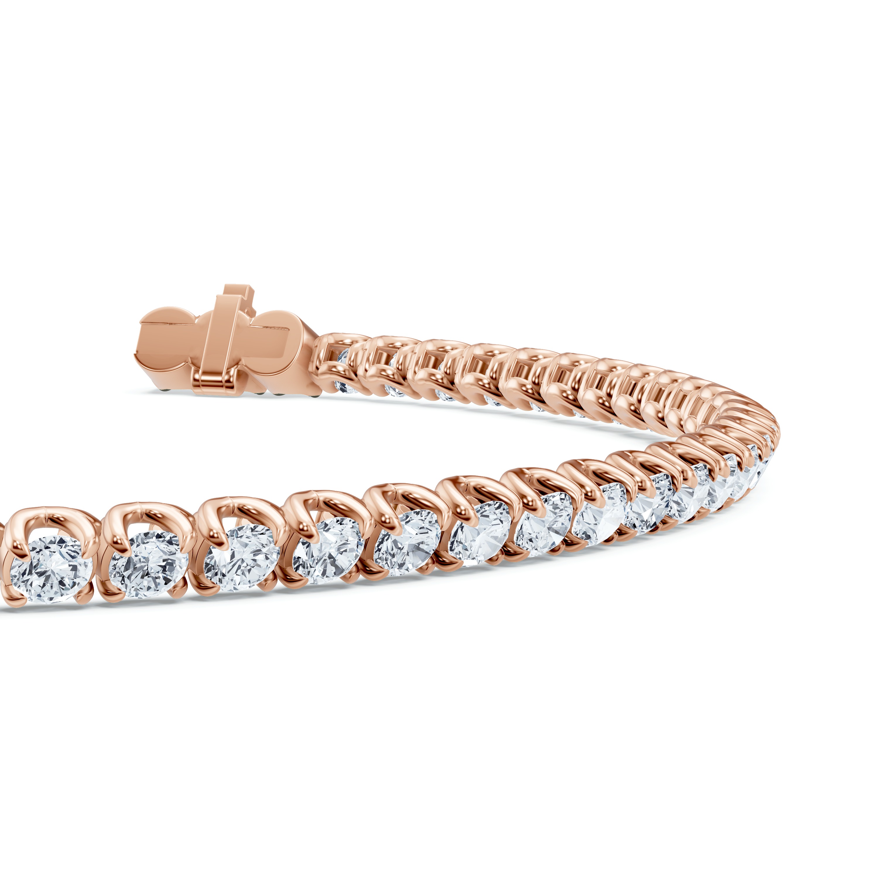 14K Rose Gold U-Prong Lab Diamond Tennis Bracelet (3.00 ct. tw.) - 7 In.