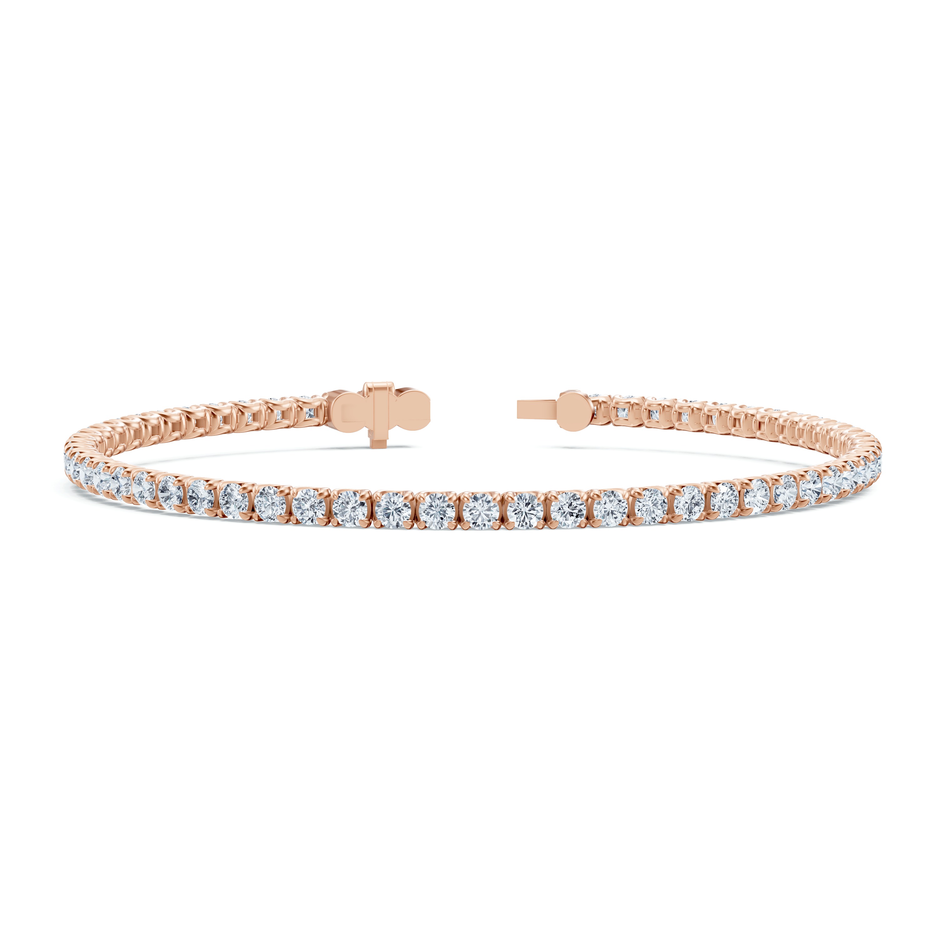 14K Rose Gold U-Prong Lab Diamond Tennis Bracelet (3.00 ct. tw.) - 7 In.