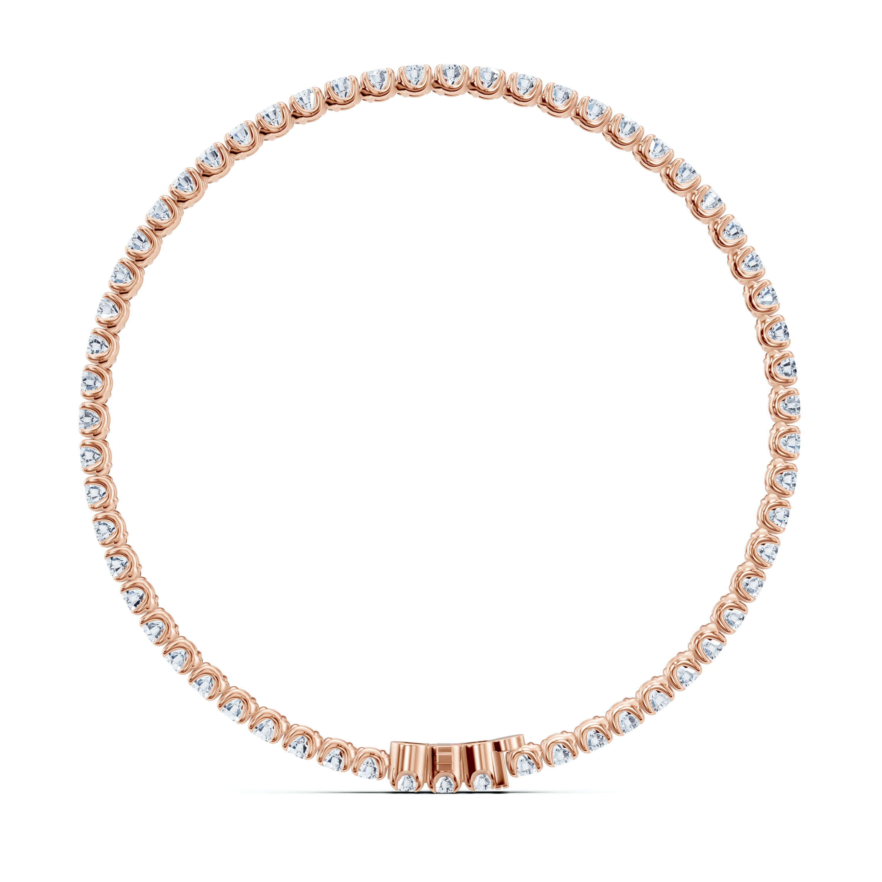 14K Rose Gold U-Prong Lab Diamond Tennis Bracelet (3.00 ct. tw.) - 7 In.