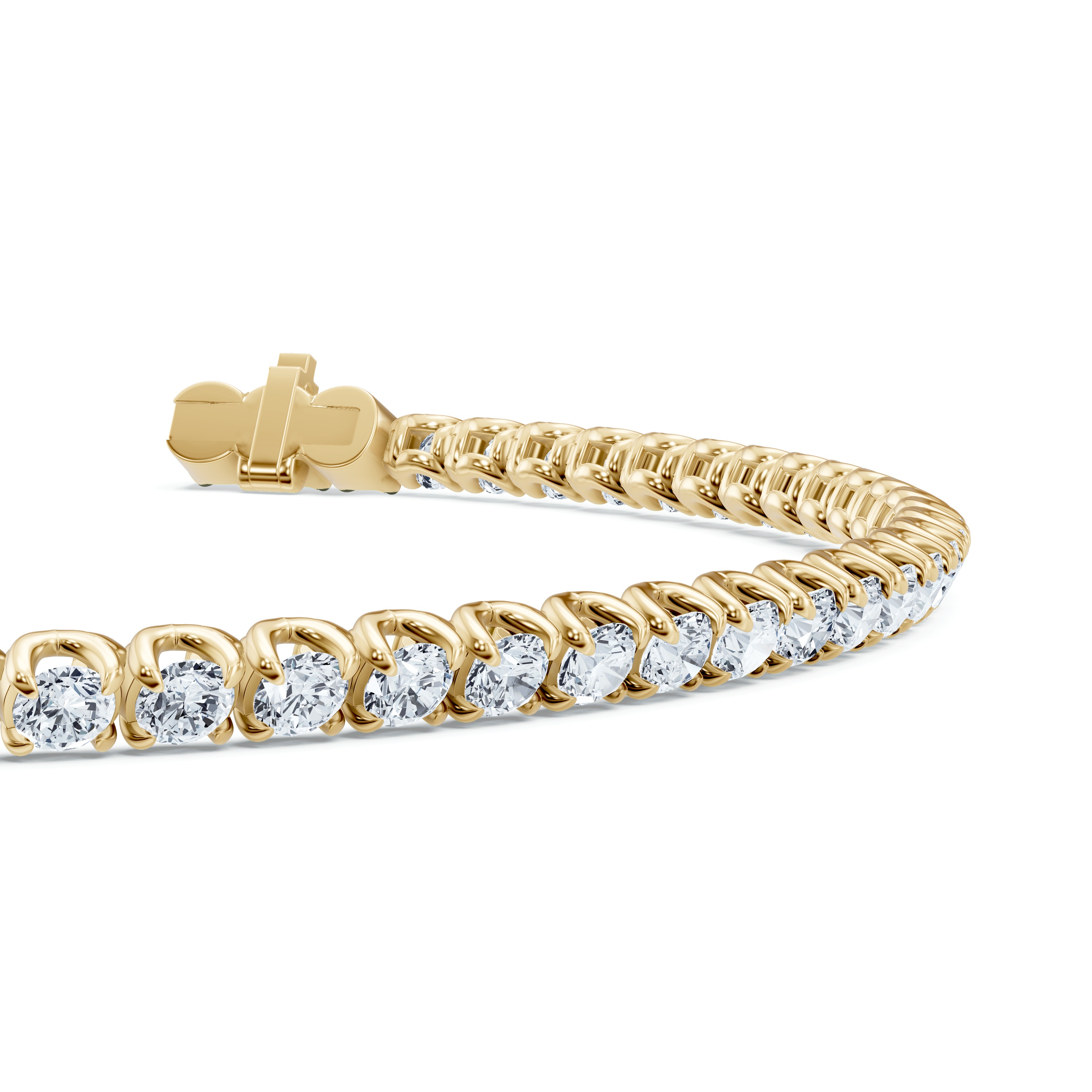 14K Yellow Gold U-Prong Lab Diamond Tennis Bracelet (3.00 ct. tw.) - 7 In.