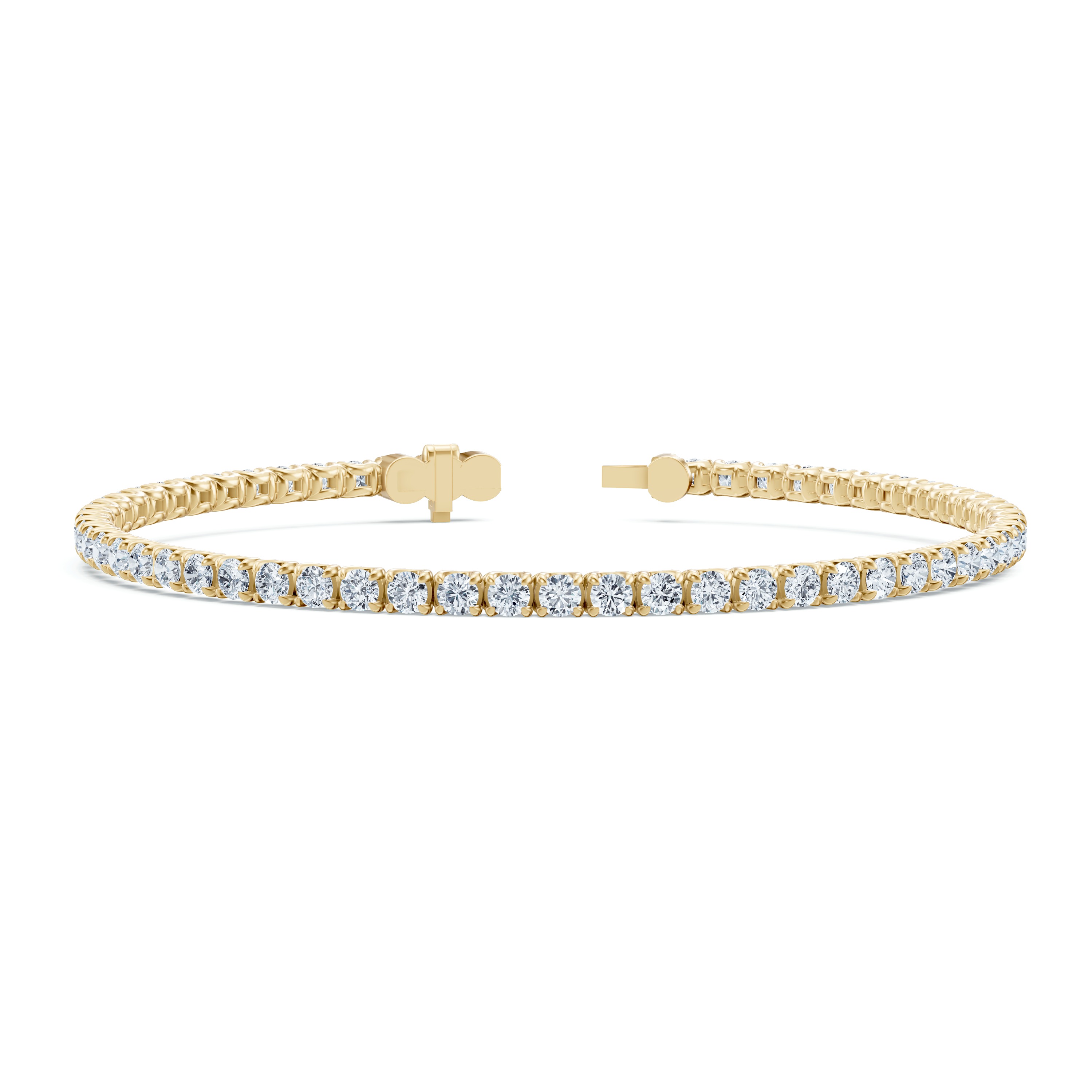 14K Yellow Gold U-Prong Lab Diamond Tennis Bracelet (3.00 ct. tw.) - 7 In.
