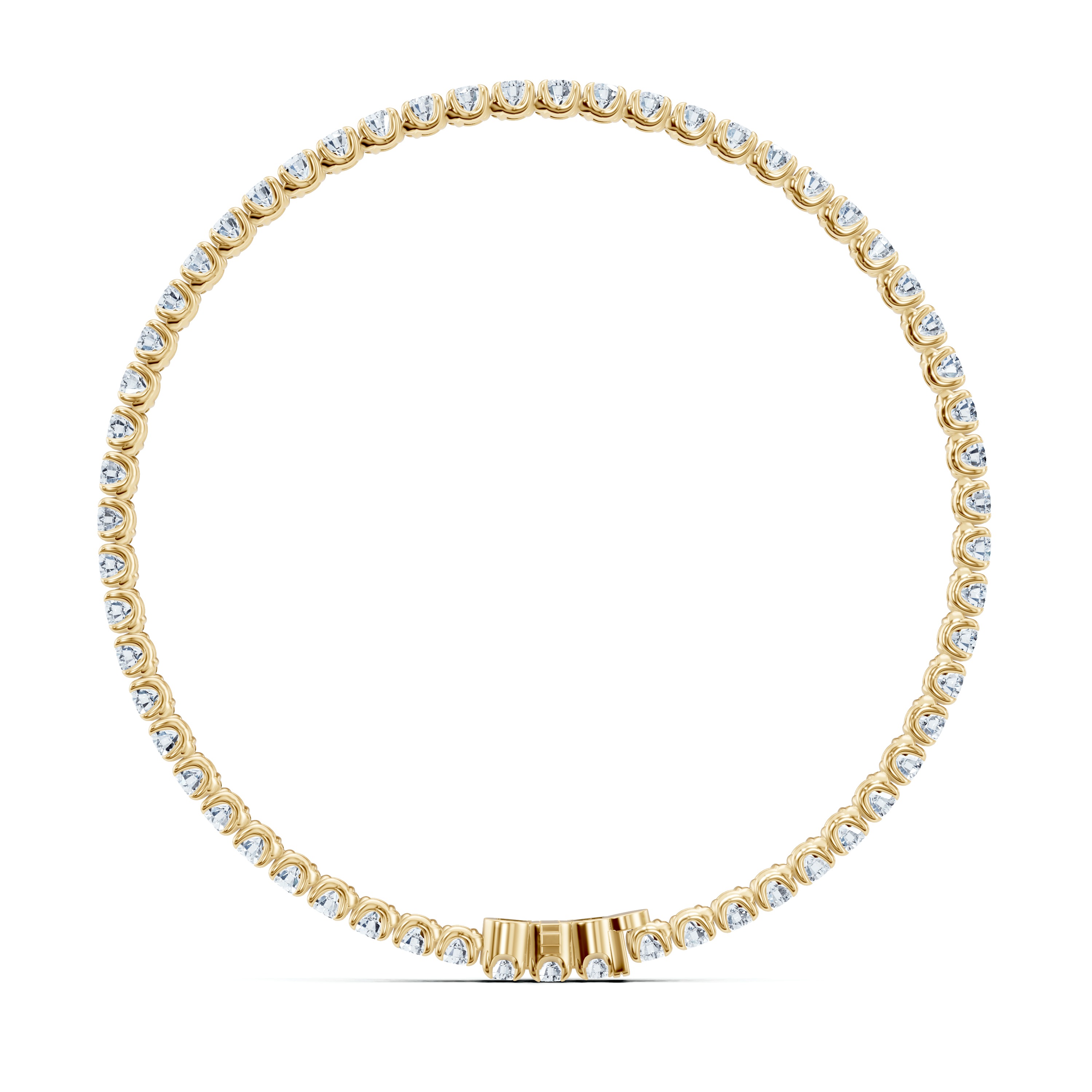 14K Yellow Gold U-Prong Lab Diamond Tennis Bracelet (3.00 ct. tw.) - 7 In.