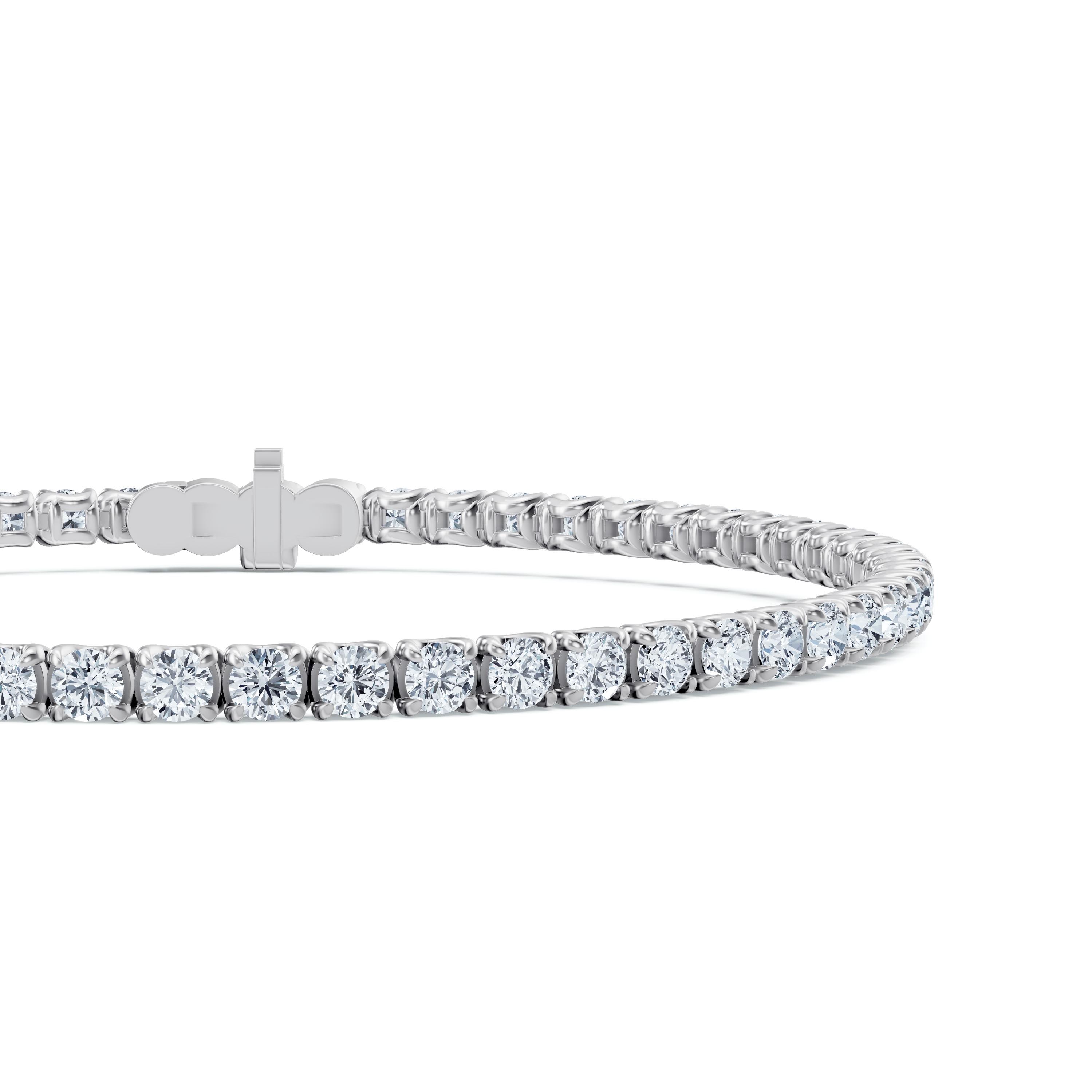 14K White Gold U-Prong Lab Diamond Tennis Bracelet (3.80 ct. tw.) - 8.5 In.