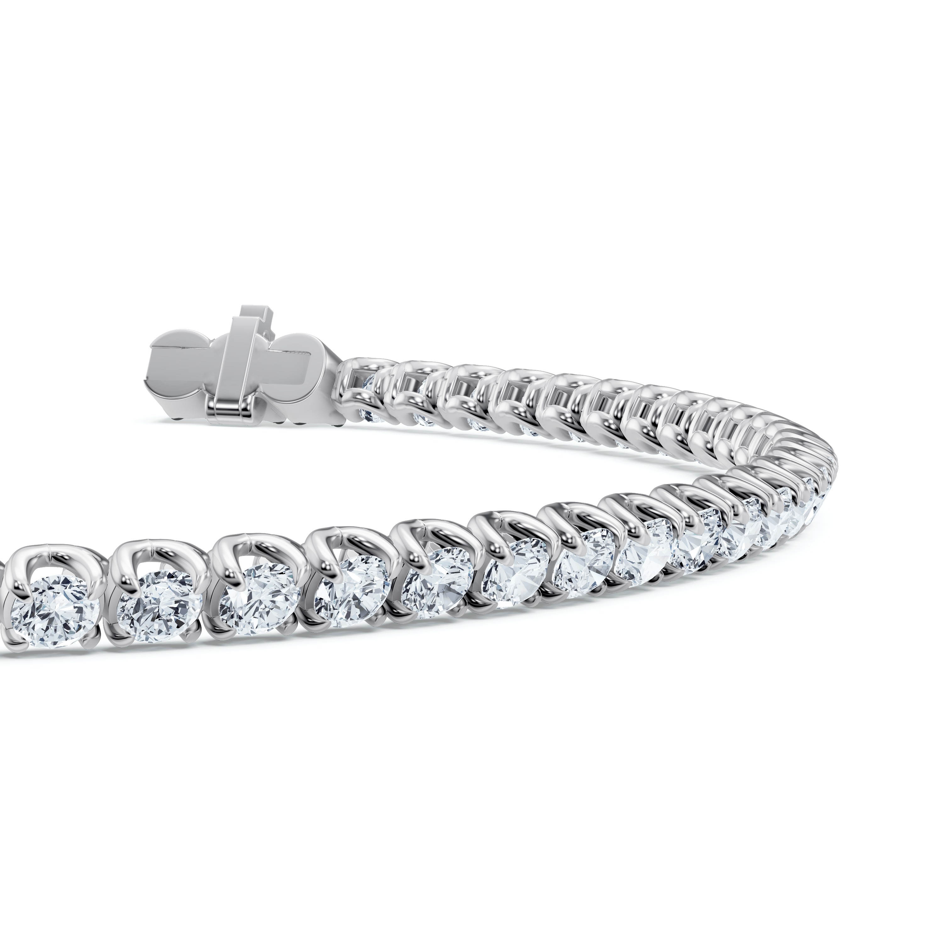14K White Gold U-Prong Lab Diamond Tennis Bracelet (3.80 ct. tw.) - 8.5 In.
