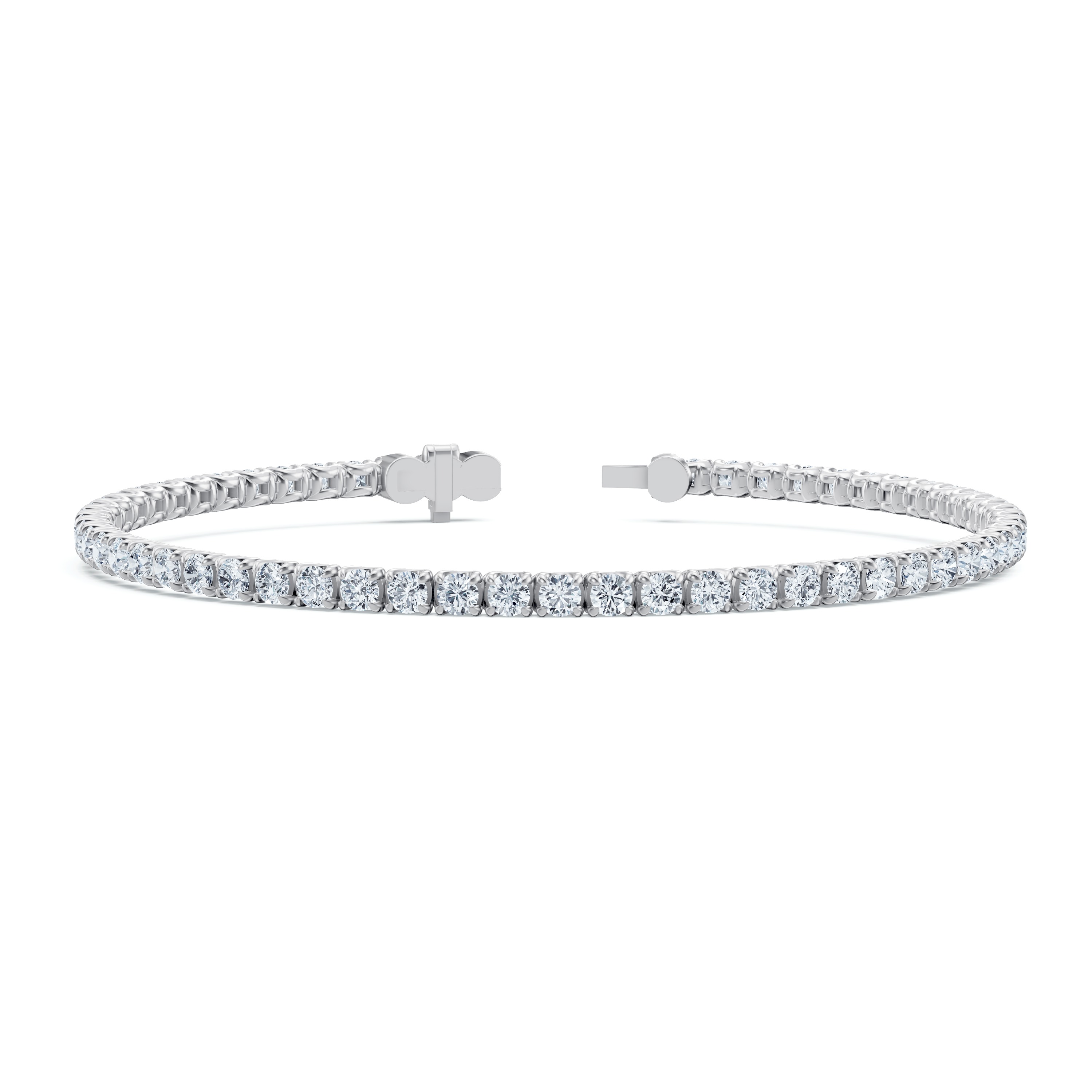 14K White Gold U-Prong Lab Diamond Tennis Bracelet (3.80 ct. tw.) - 8.5 In.