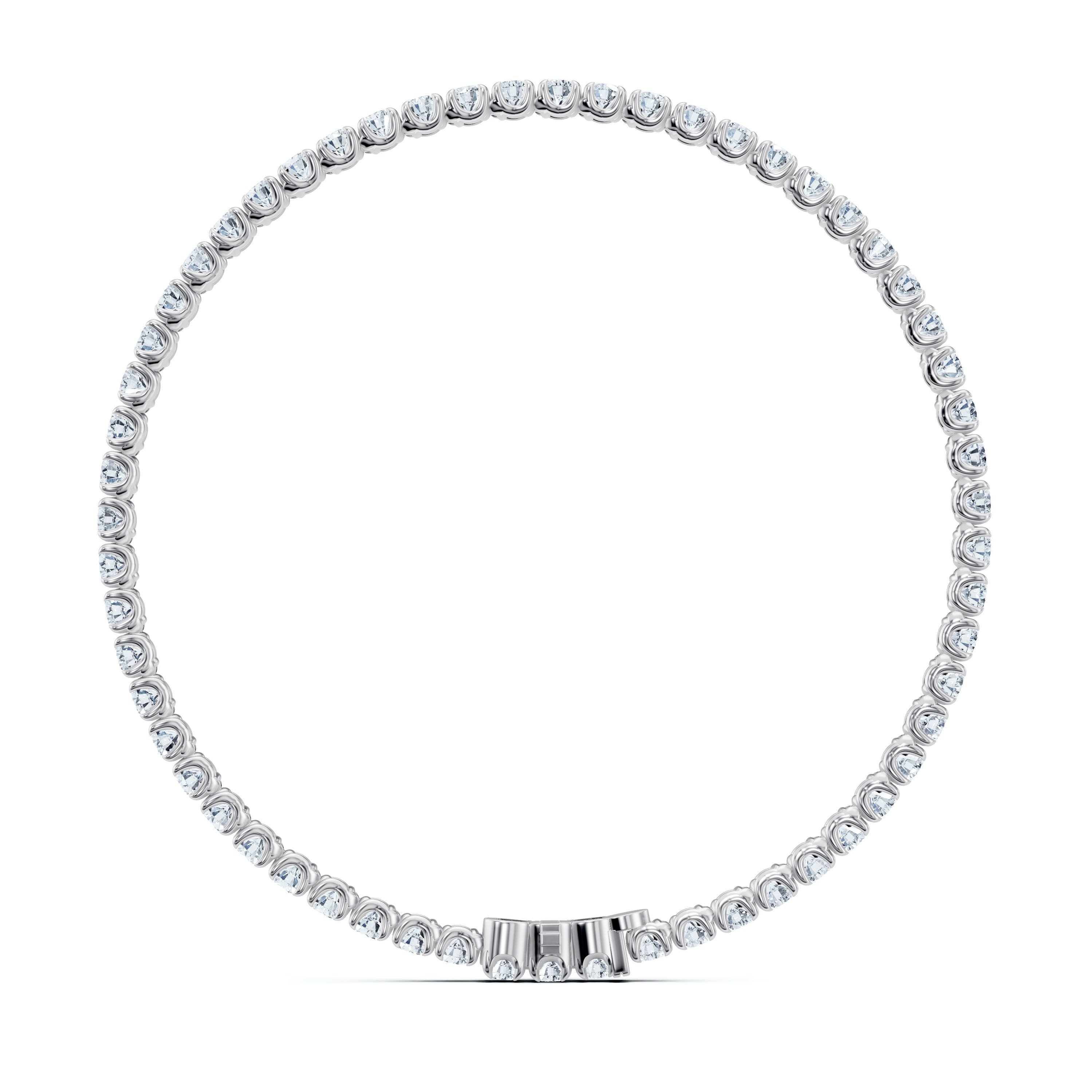 14K White Gold U-Prong Lab Diamond Tennis Bracelet (3.80 ct. tw.) - 8.5 In.