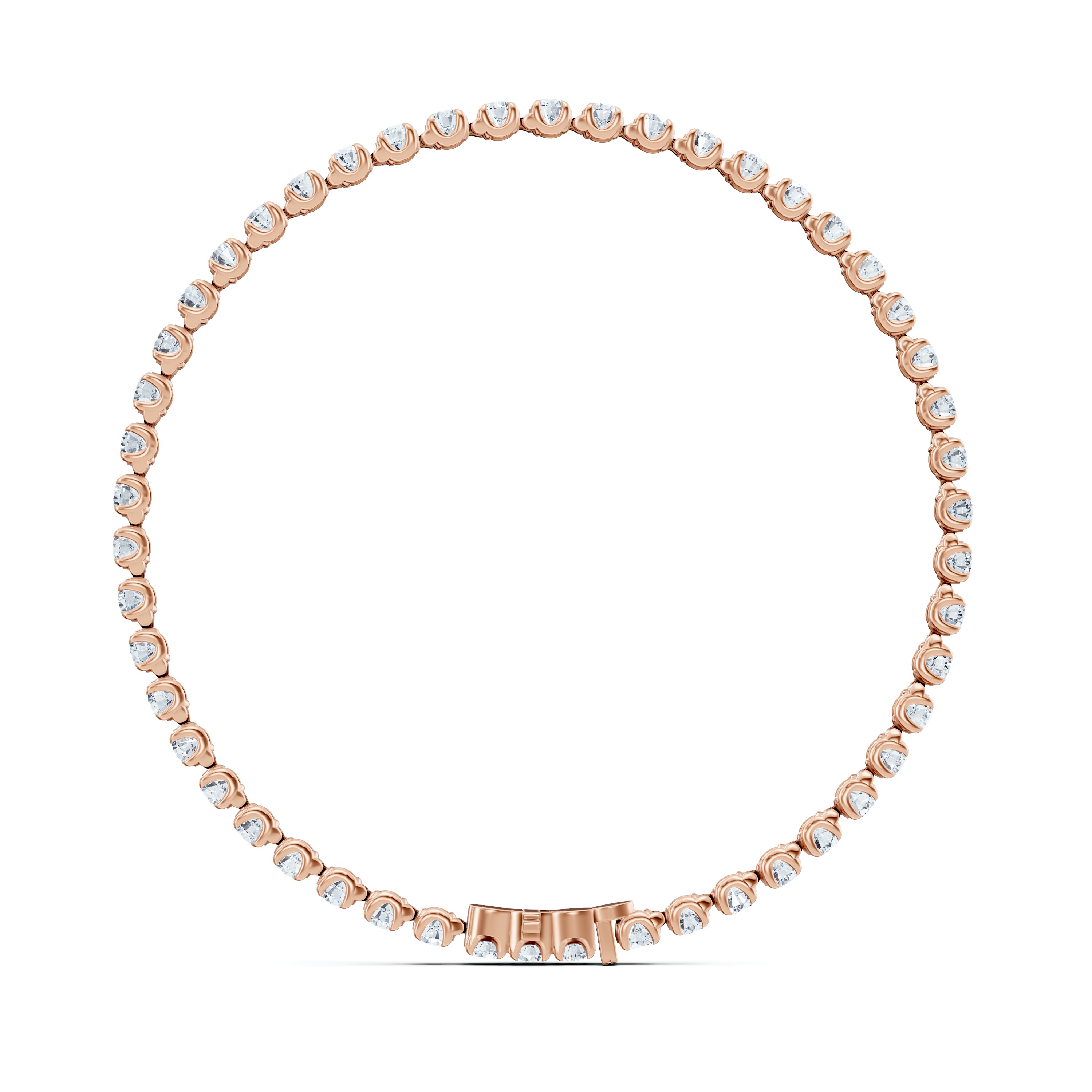 14K Rose Gold U-Prong Lab Diamond Tennis Bracelet (4.00 ct. tw.) - 7 In.