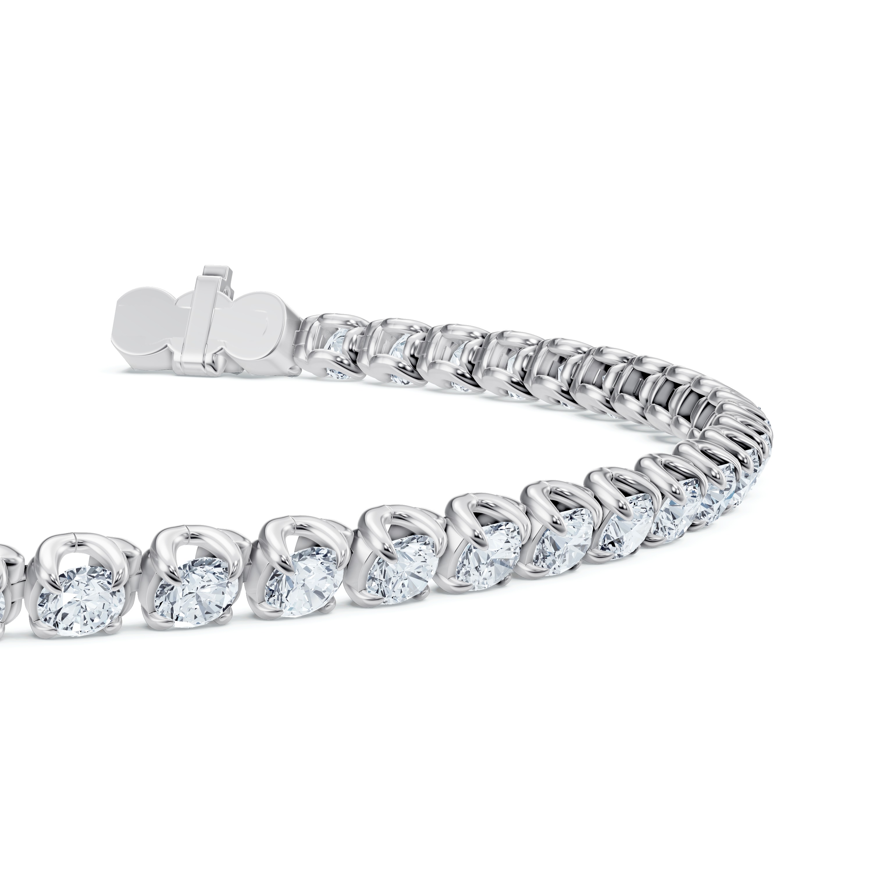 14K White Gold U-Prong Lab Diamond Tennis Bracelet (4.00 ct. tw.) - 7 In.