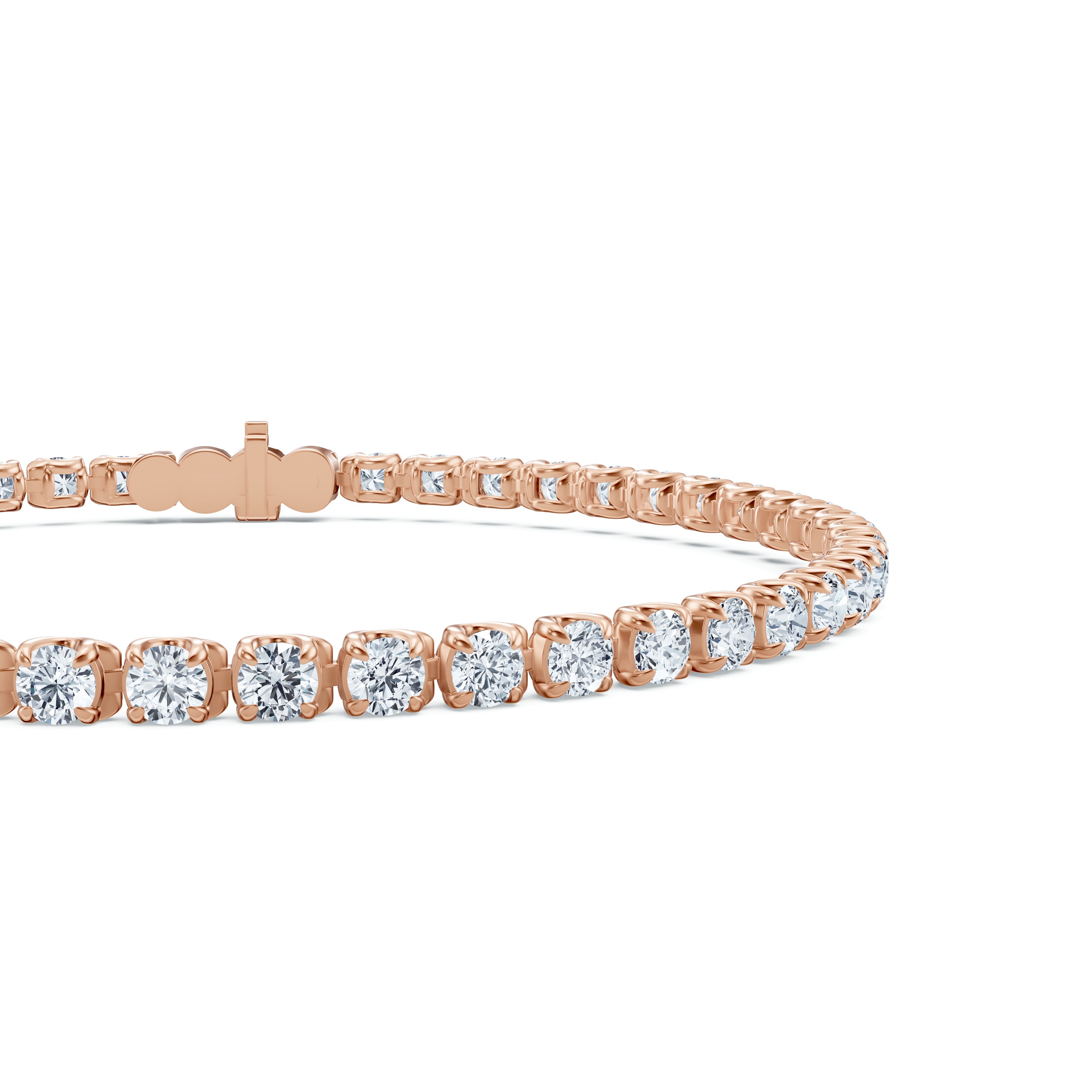 14K Rose Gold U-Prong Lab Diamond Tennis Bracelet (4.50 ct. tw.) - 8 In.
