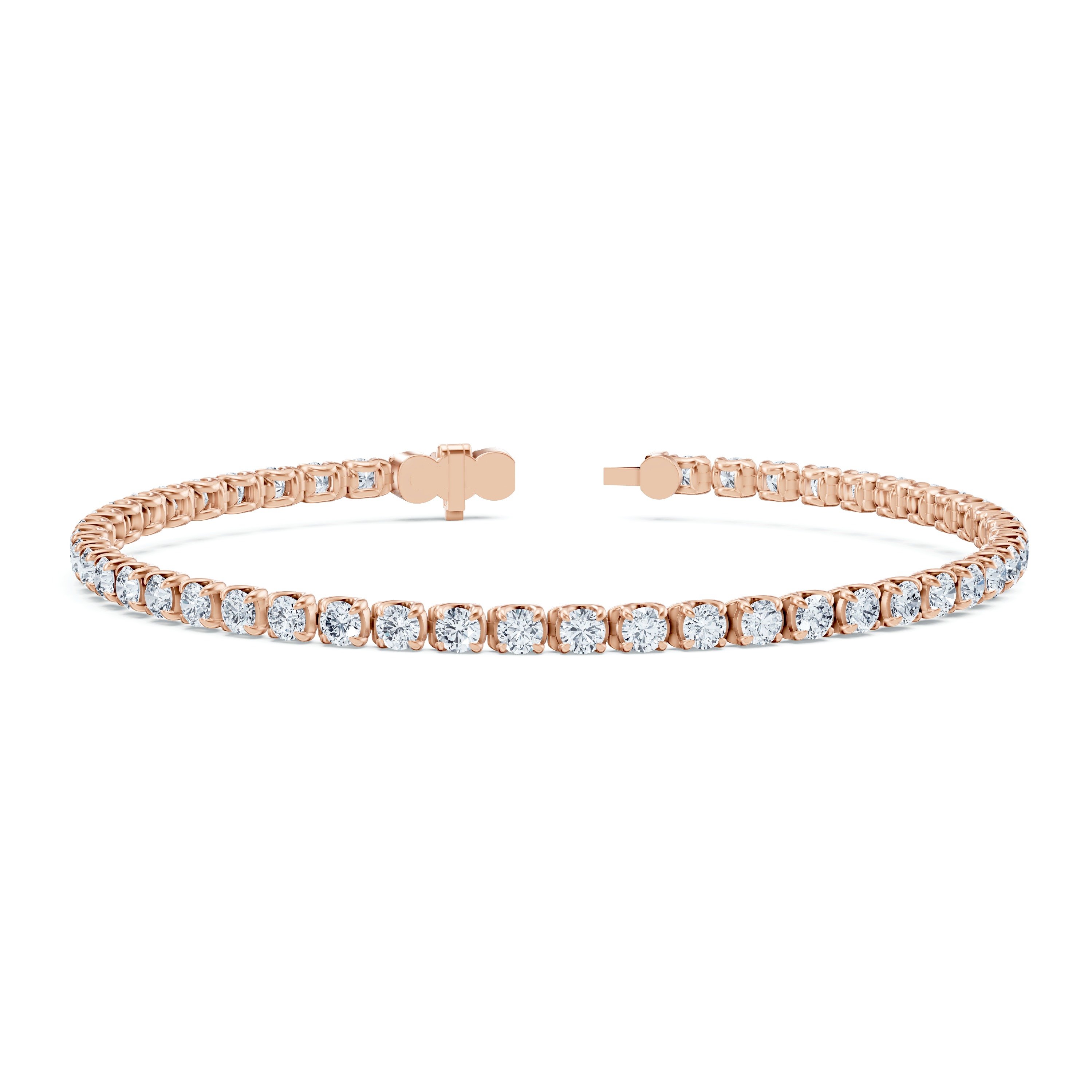 14K Rose Gold U-Prong Lab Diamond Tennis Bracelet (4.50 ct. tw.) - 8 In.