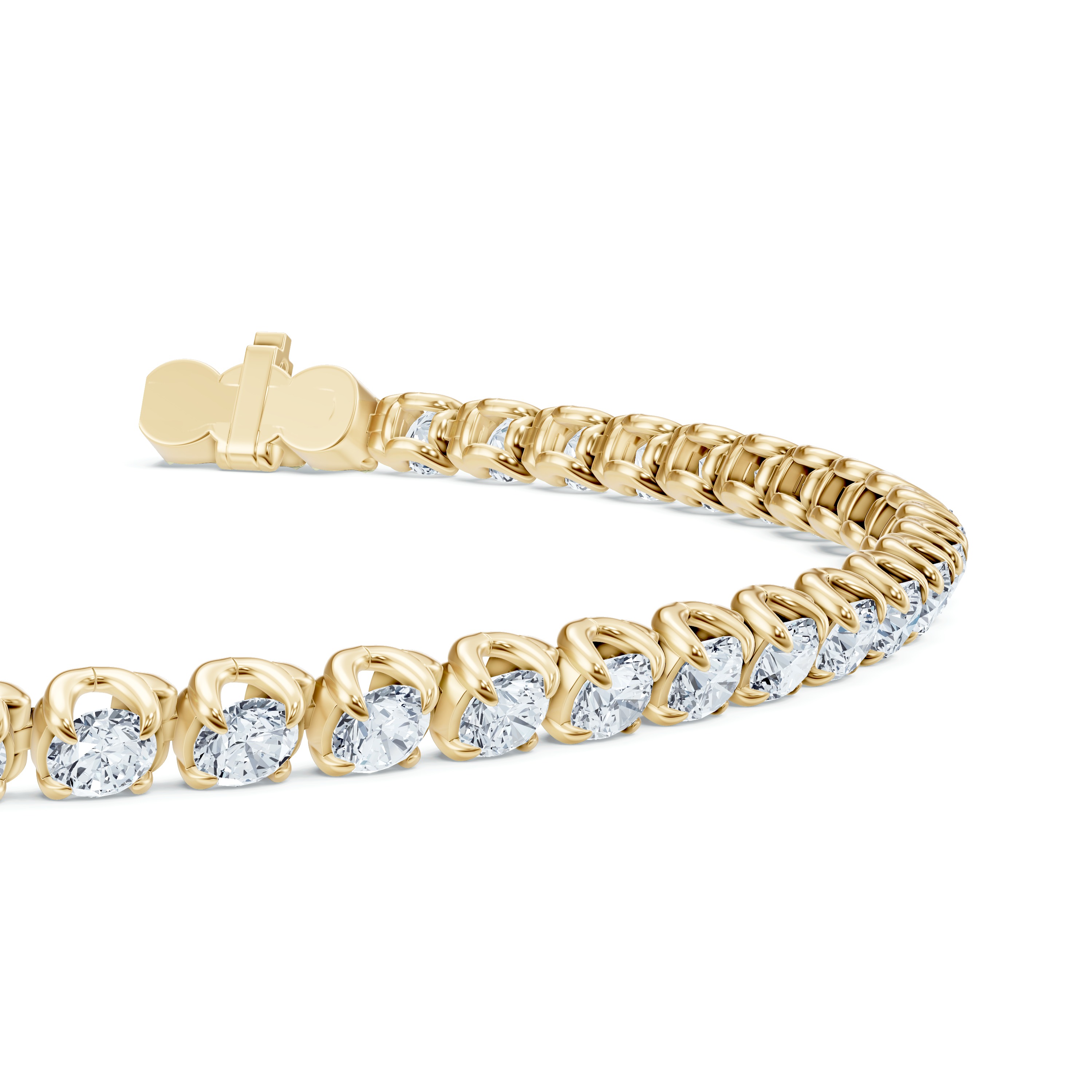 14K Yellow Gold U-Prong Lab Diamond Tennis Bracelet (3.80 ct. tw.) - 6.5 In.