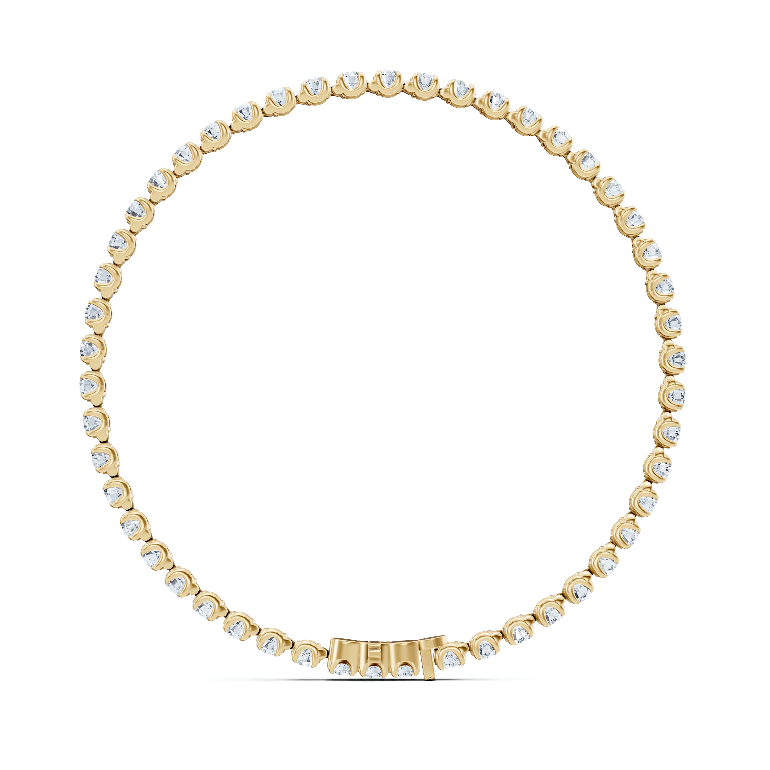 14K Yellow Gold U-Prong Lab Diamond Tennis Bracelet (3.80 ct. tw.) - 6.5 In.