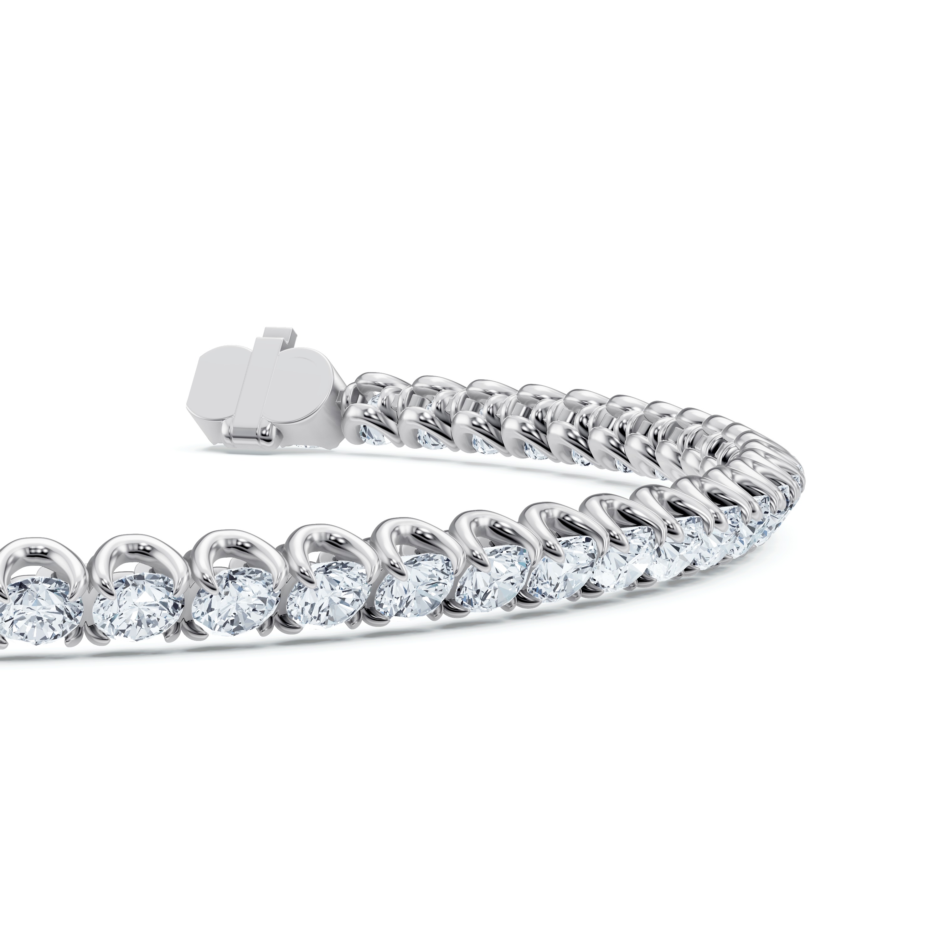 14K White Gold U-Prong Lab Diamond Tennis Bracelet (5.00 ct. tw.) - 7 In.