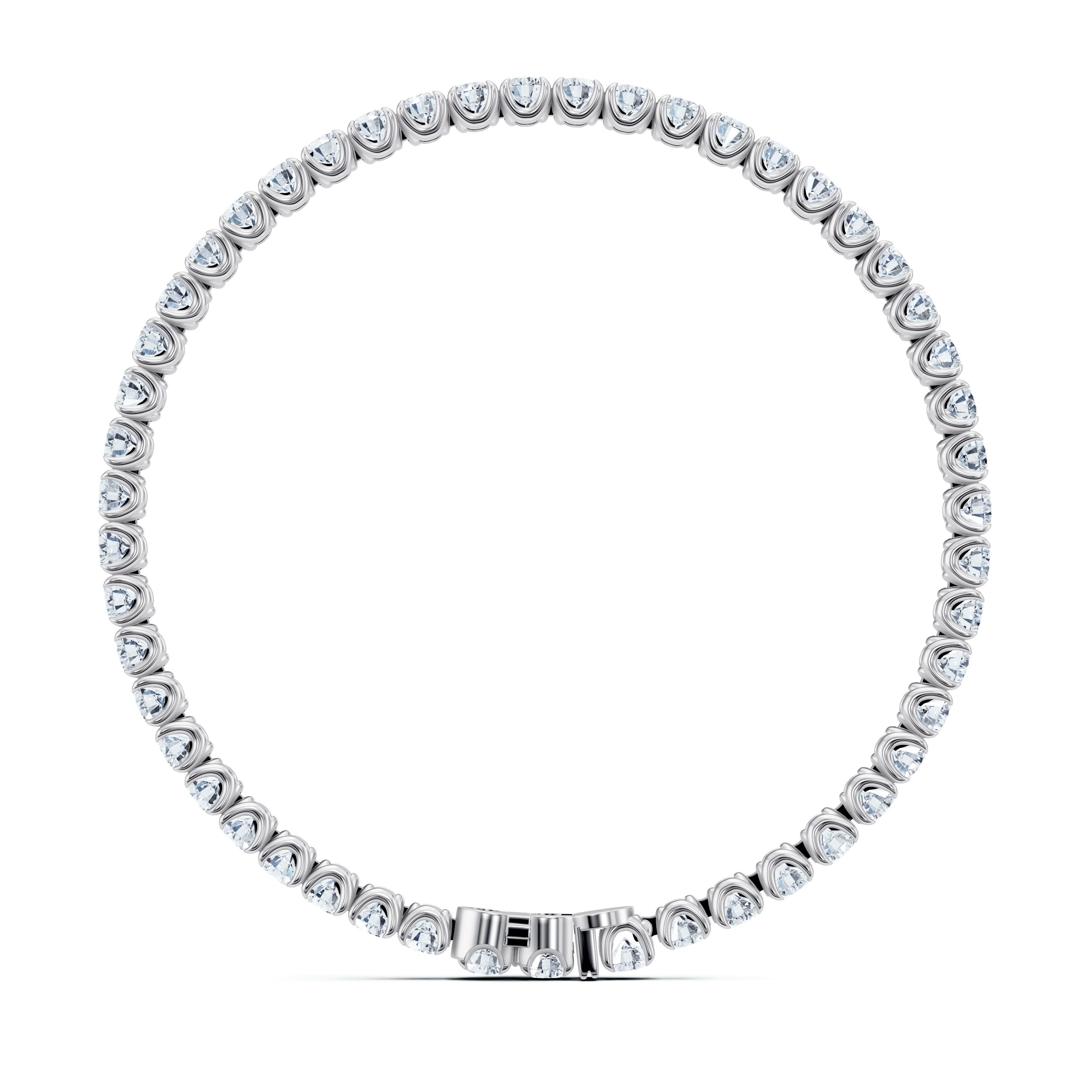 14K White Gold U-Prong Lab Diamond Tennis Bracelet (5.00 ct. tw.) - 7 In.