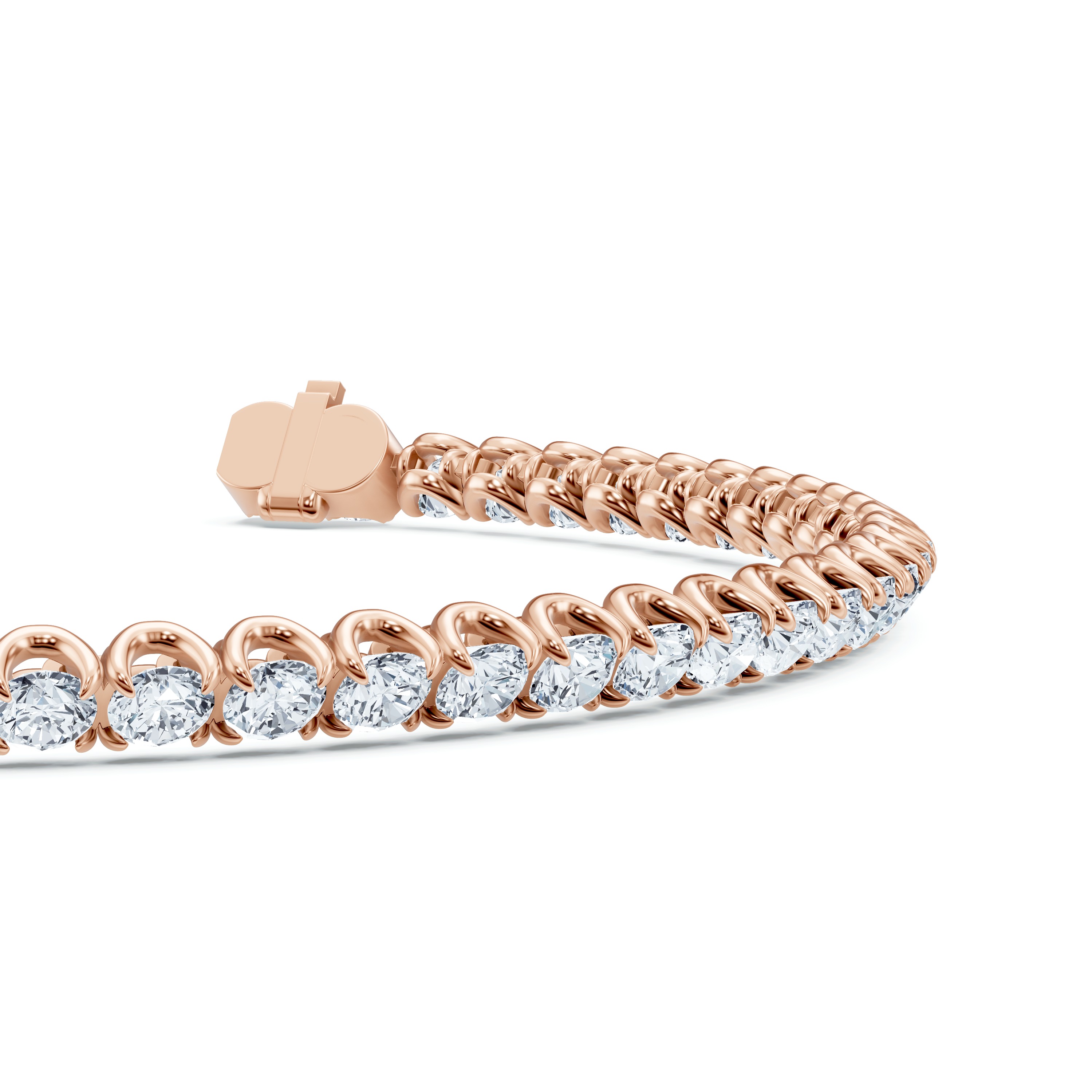 14K Rose Gold U-Prong Lab Diamond Tennis Bracelet (5.80 ct. tw.) - 8 In.