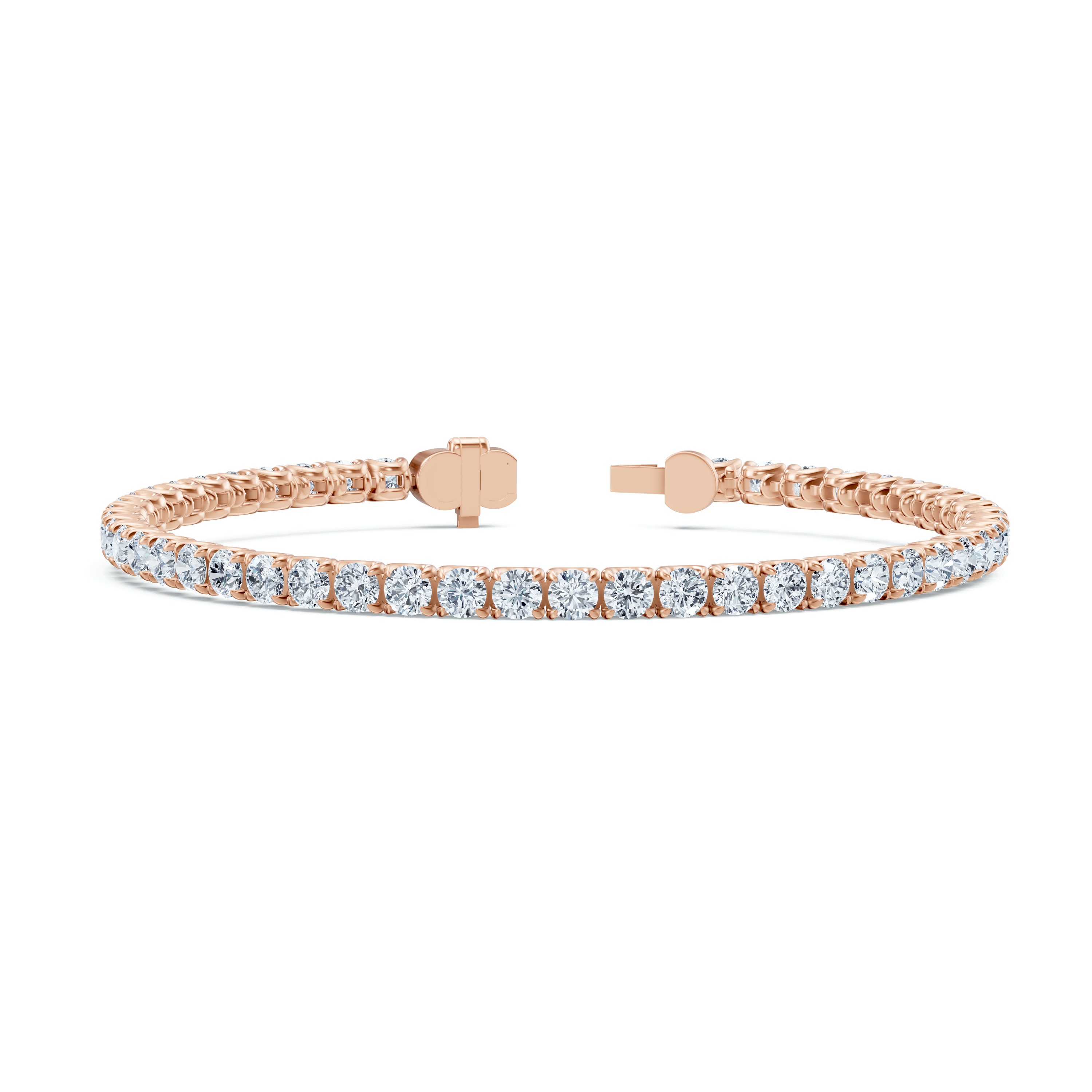14K Rose Gold U-Prong Lab Diamond Tennis Bracelet (5.80 ct. tw.) - 8 In.