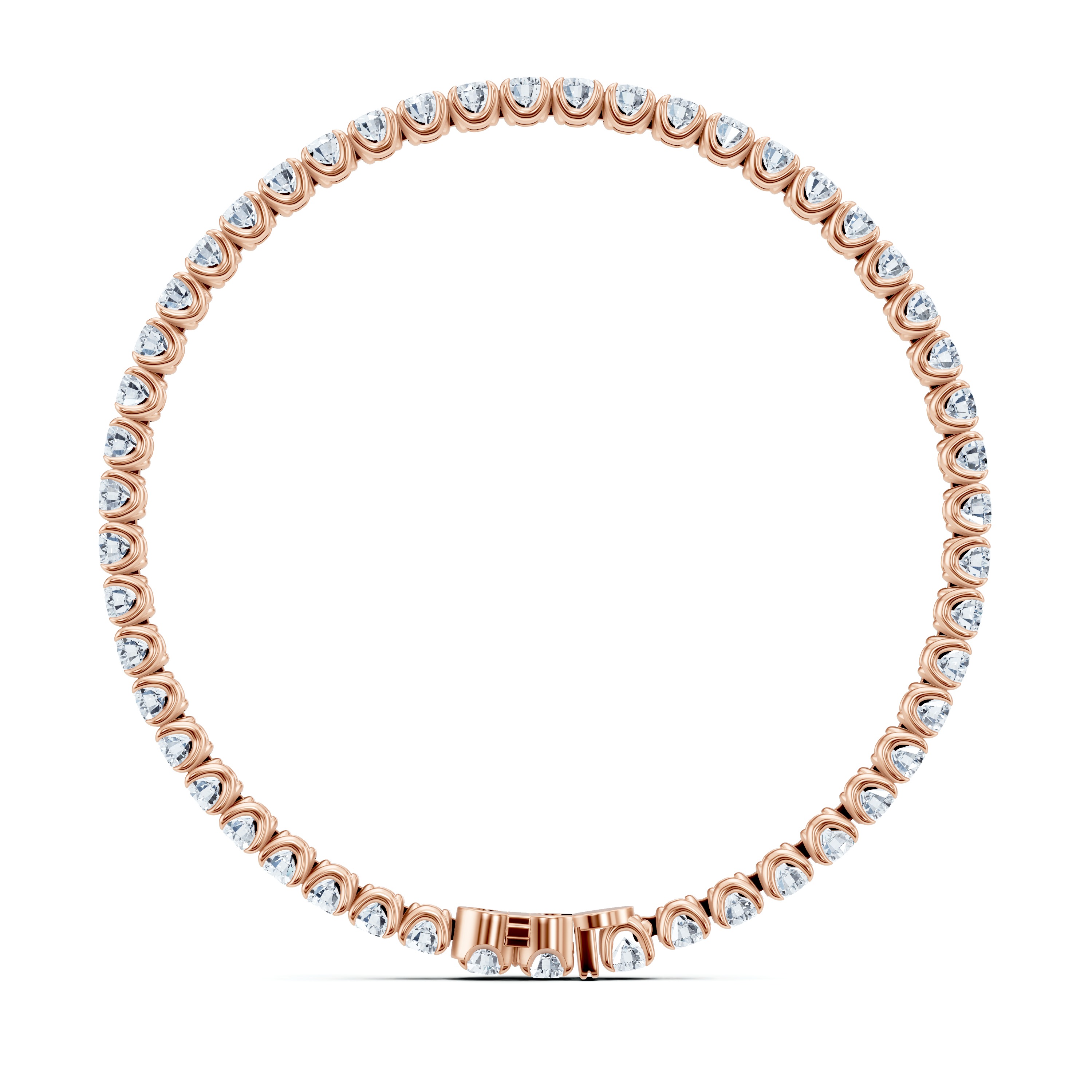 14K Rose Gold U-Prong Lab Diamond Tennis Bracelet (5.80 ct. tw.) - 8 In.