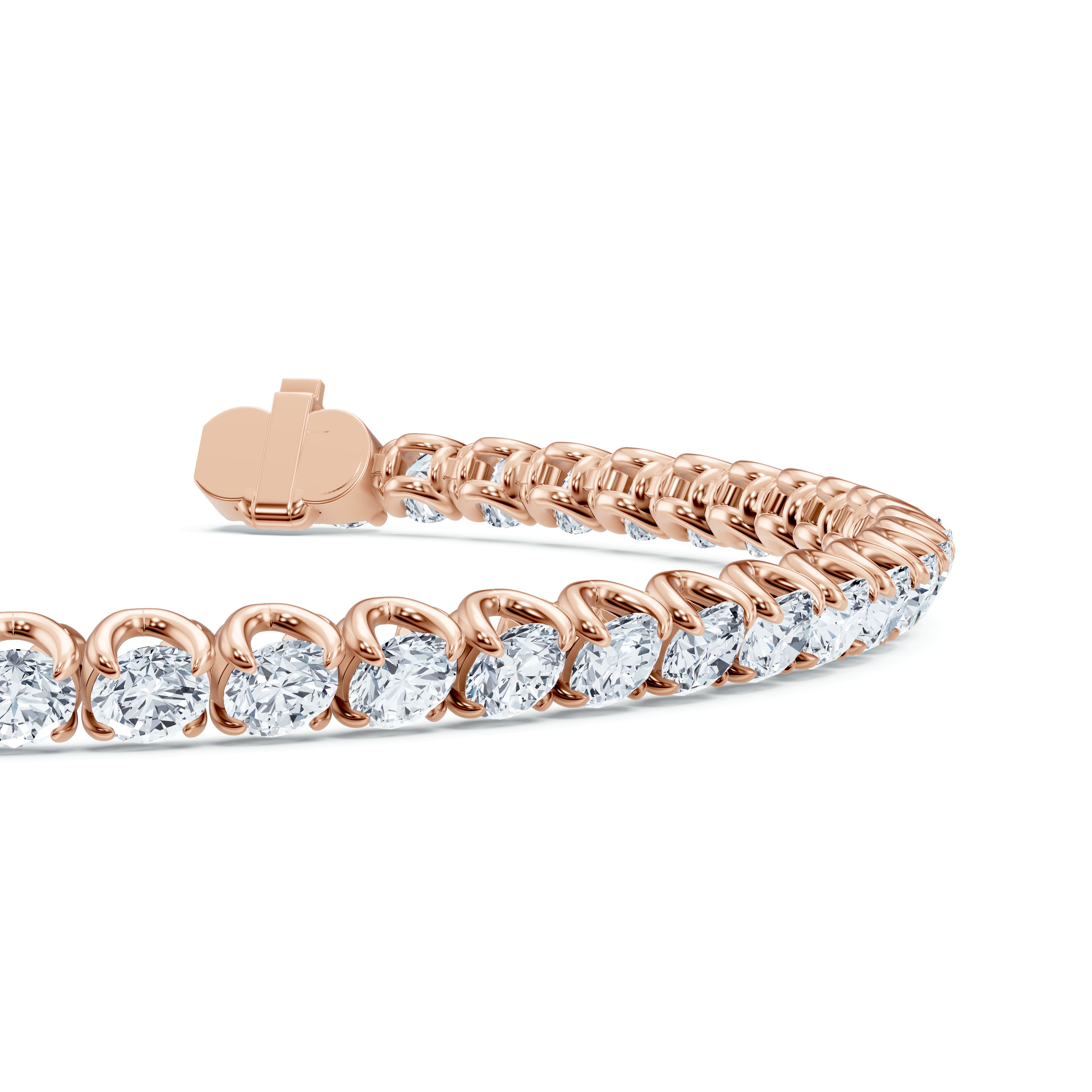 14K Rose Gold U-Prong Lab Diamond Tennis Bracelet (8.00 ct. tw.) - 8 In.