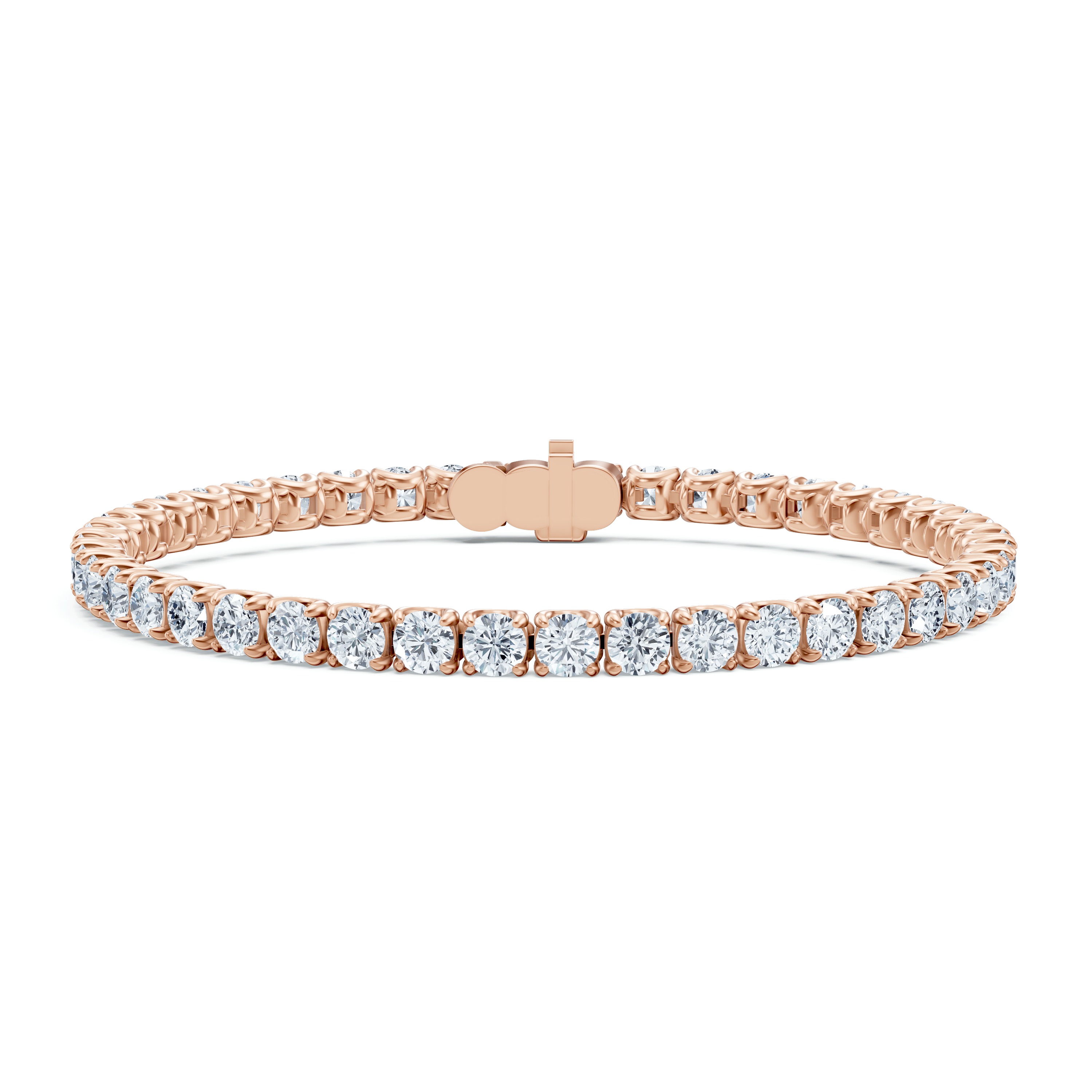 14K Rose Gold U-Prong Lab Diamond Tennis Bracelet (10.40 ct. tw.) - 8 In.