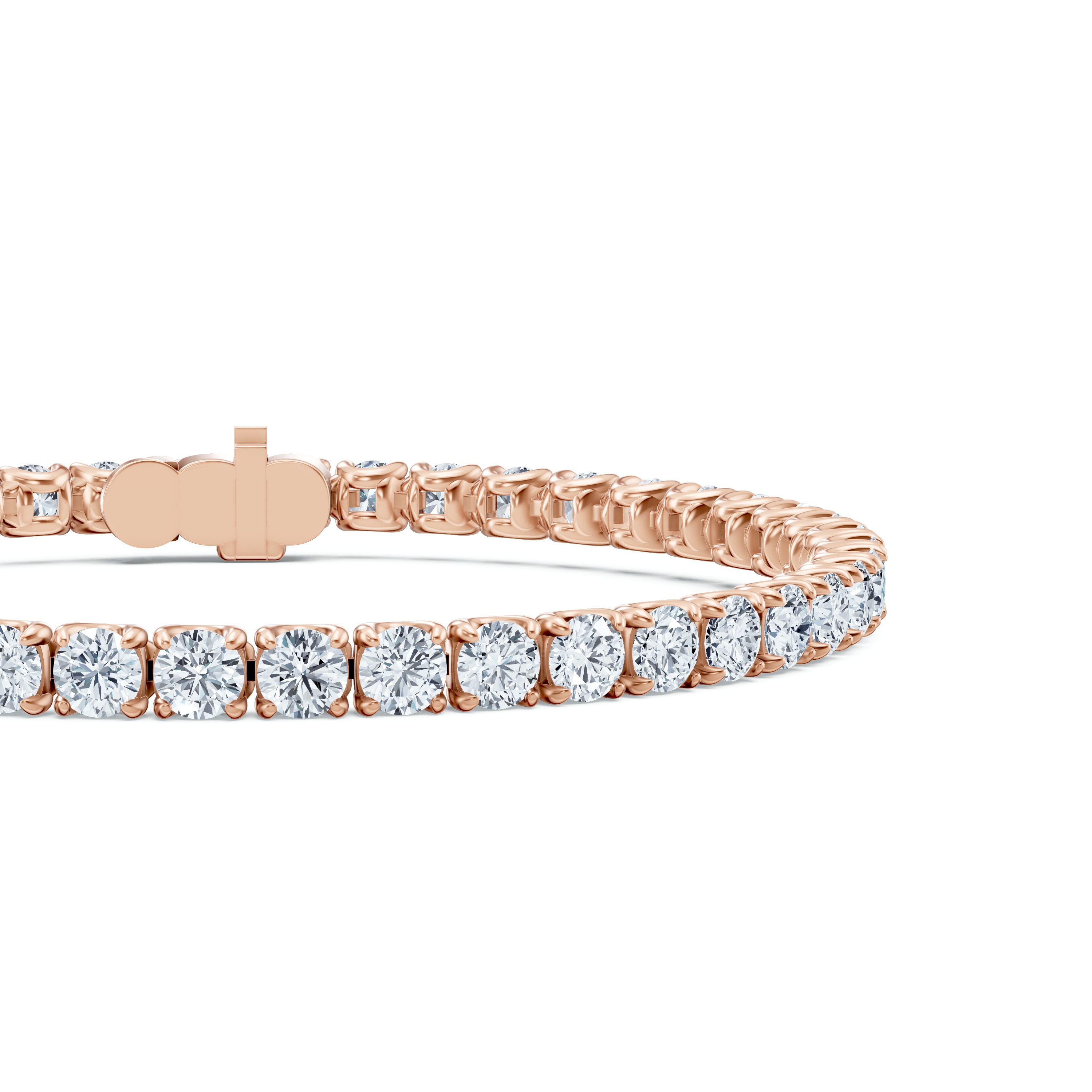 14K Rose Gold U-Prong Lab Diamond Tennis Bracelet (10.40 ct. tw.) - 8 In.