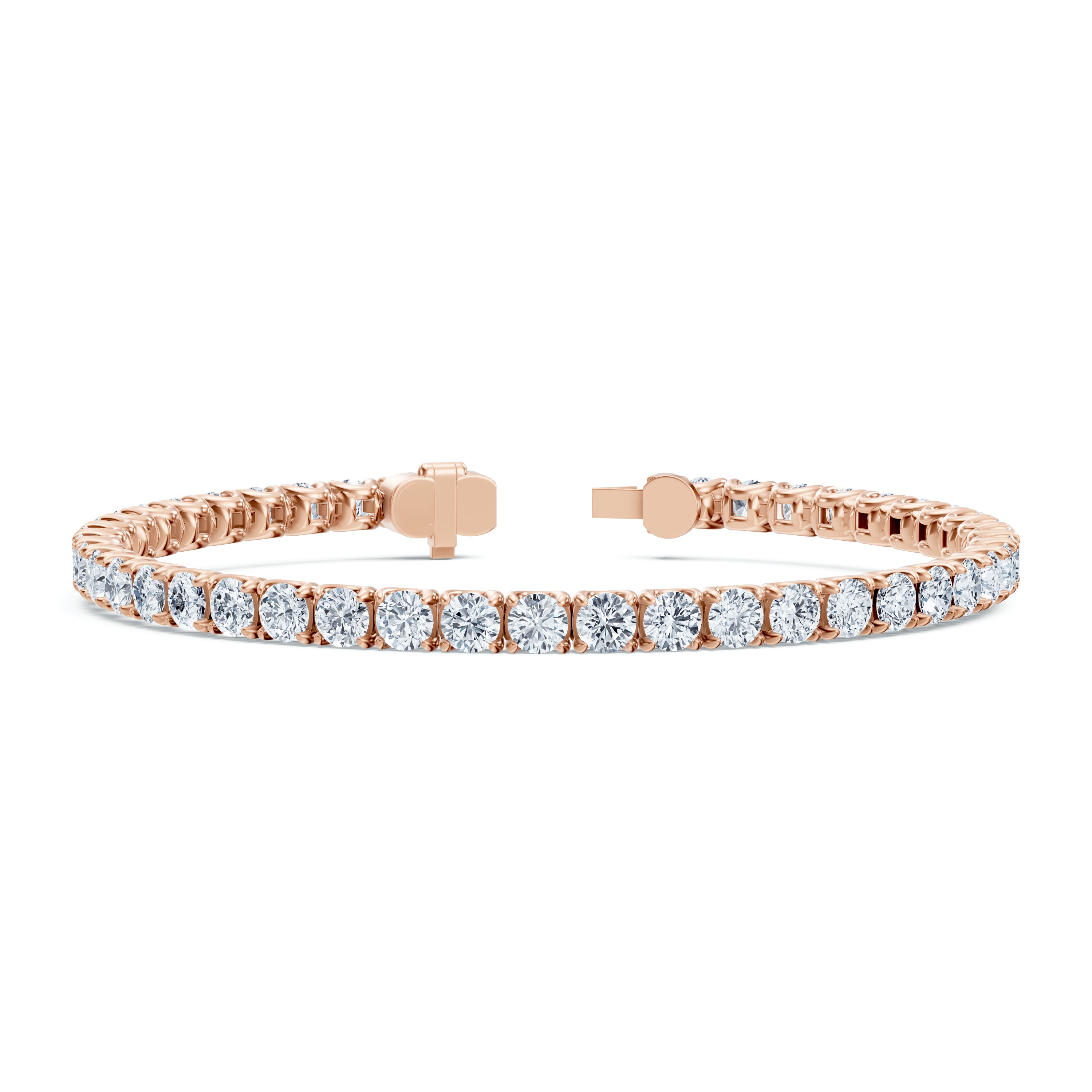 14K Rose Gold U-Prong Lab Diamond Tennis Bracelet (10.40 ct. tw.) - 8 In.