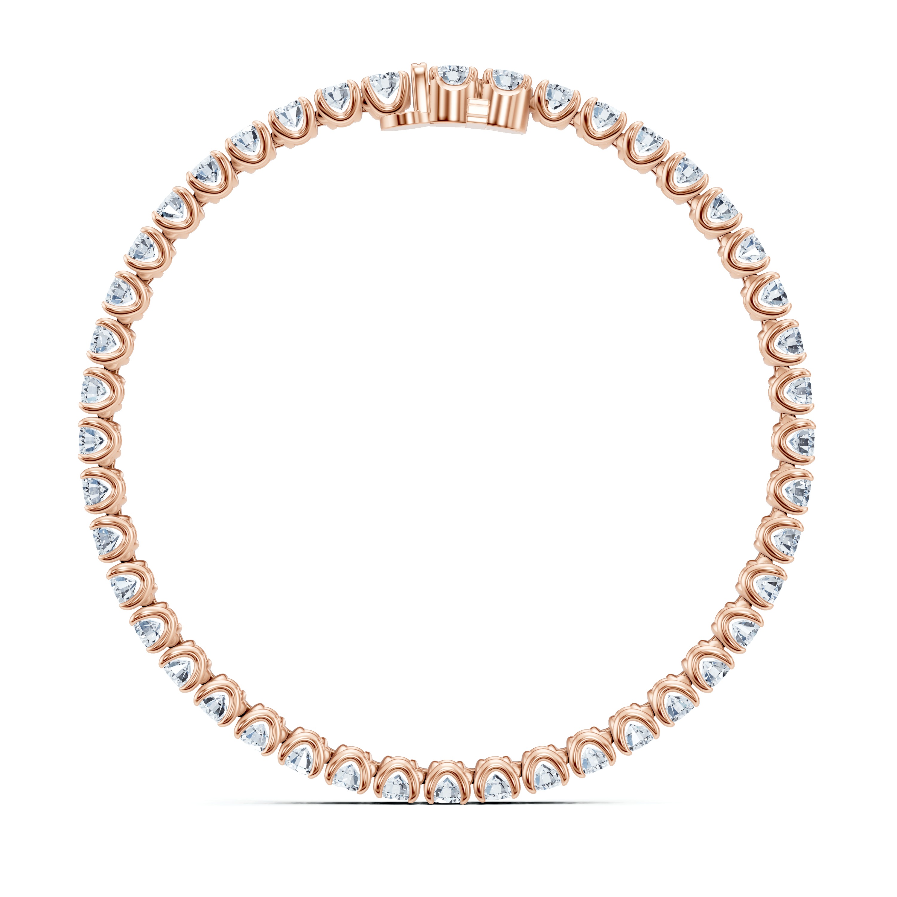 14K Rose Gold U-Prong Lab Diamond Tennis Bracelet (10.40 ct. tw.) - 8 In.