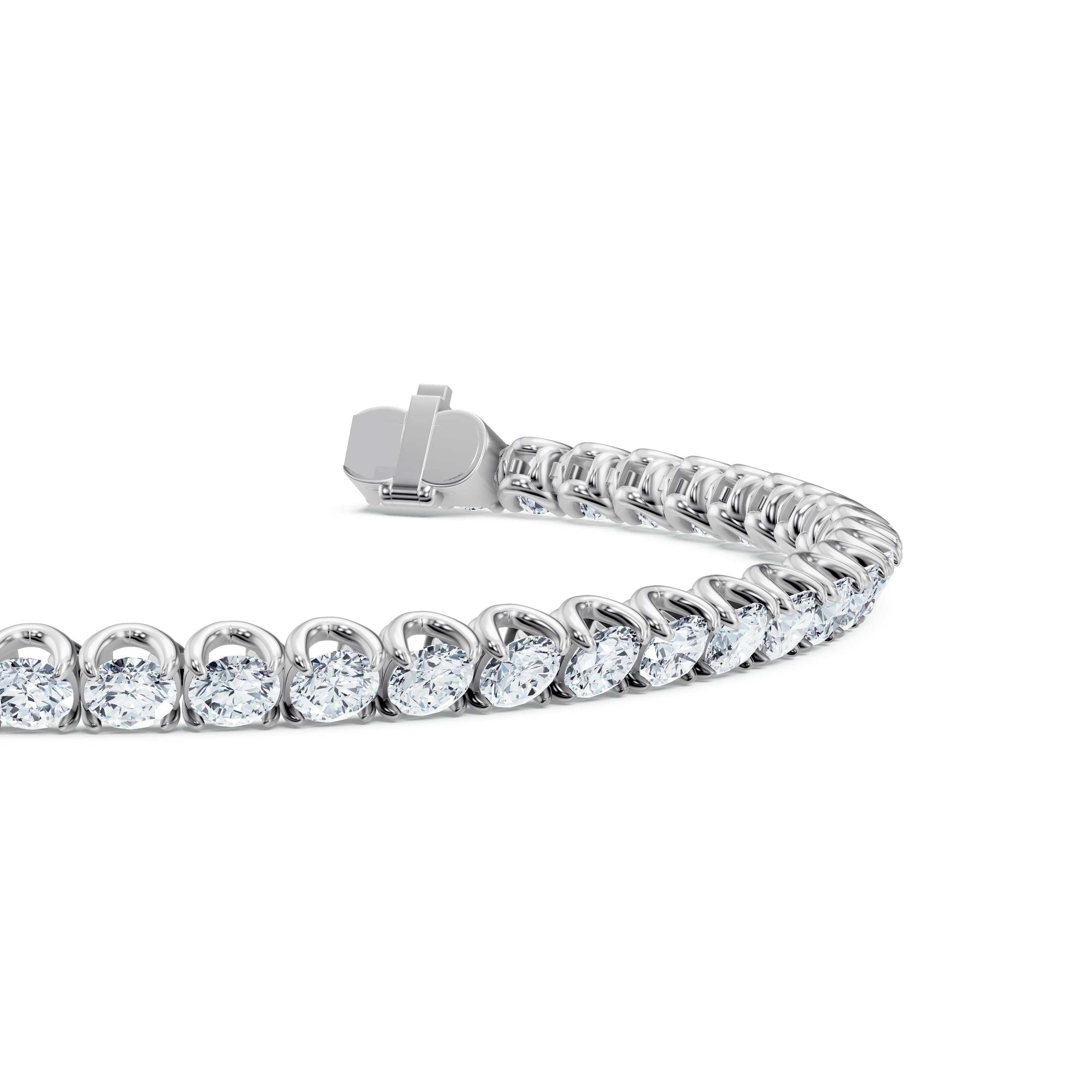 14K White Gold U-Prong Lab Diamond Tennis Bracelet (10.40 ct. tw.) - 8 In.