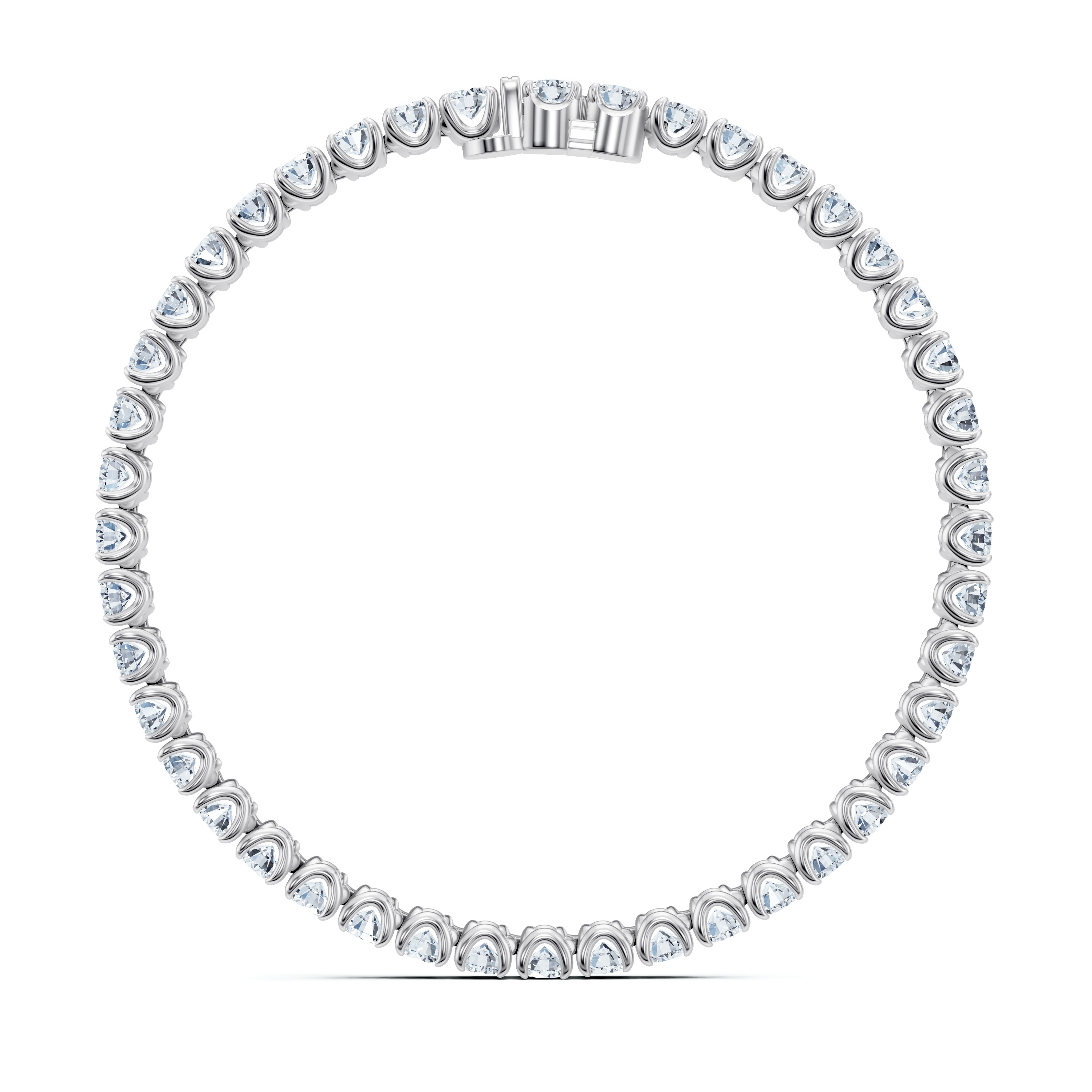 14K White Gold U-Prong Lab Diamond Tennis Bracelet (10.40 ct. tw.) - 8 In.