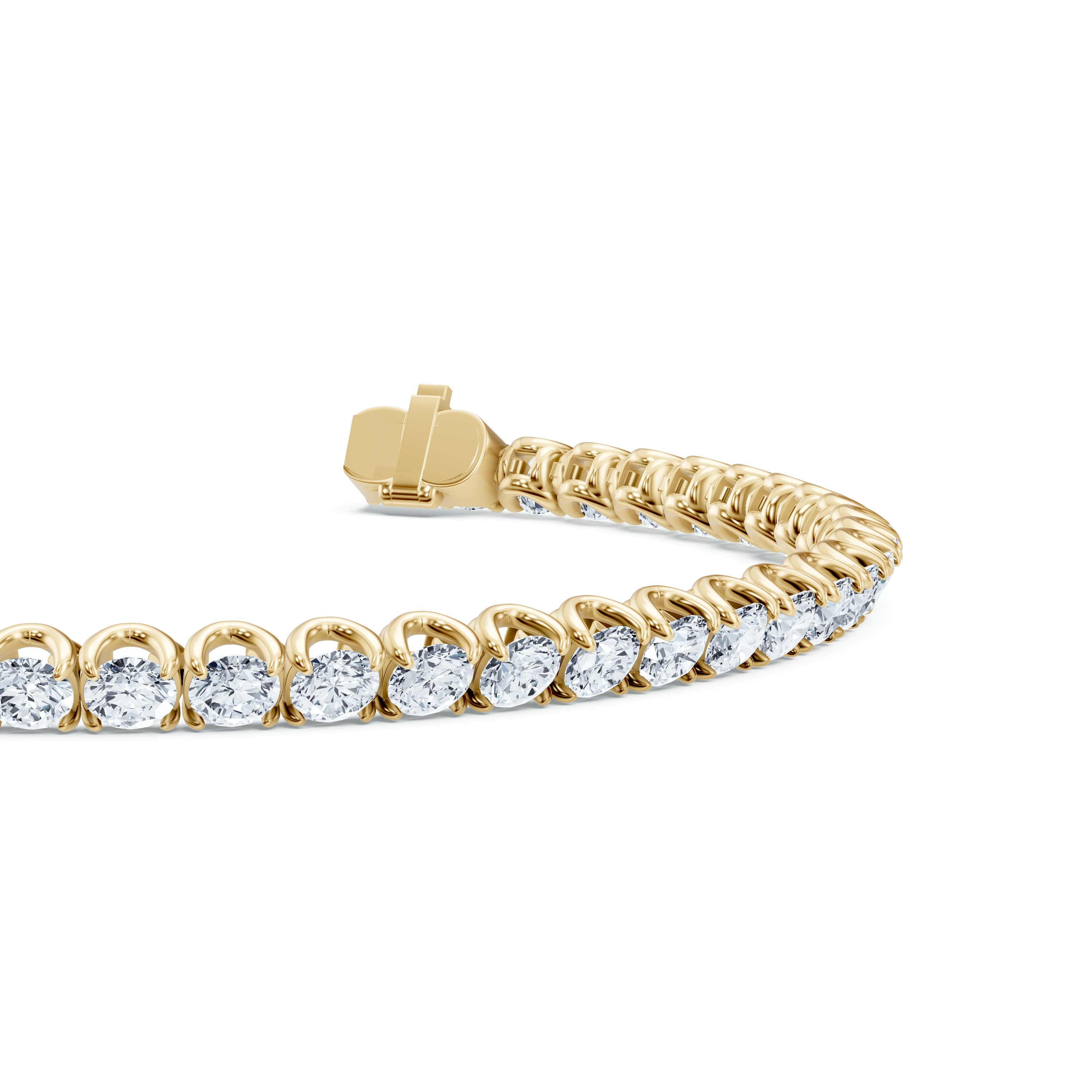 14K Yellow Gold U-Prong Lab Diamond Tennis Bracelet (10.40 ct. tw.) - 8 In.