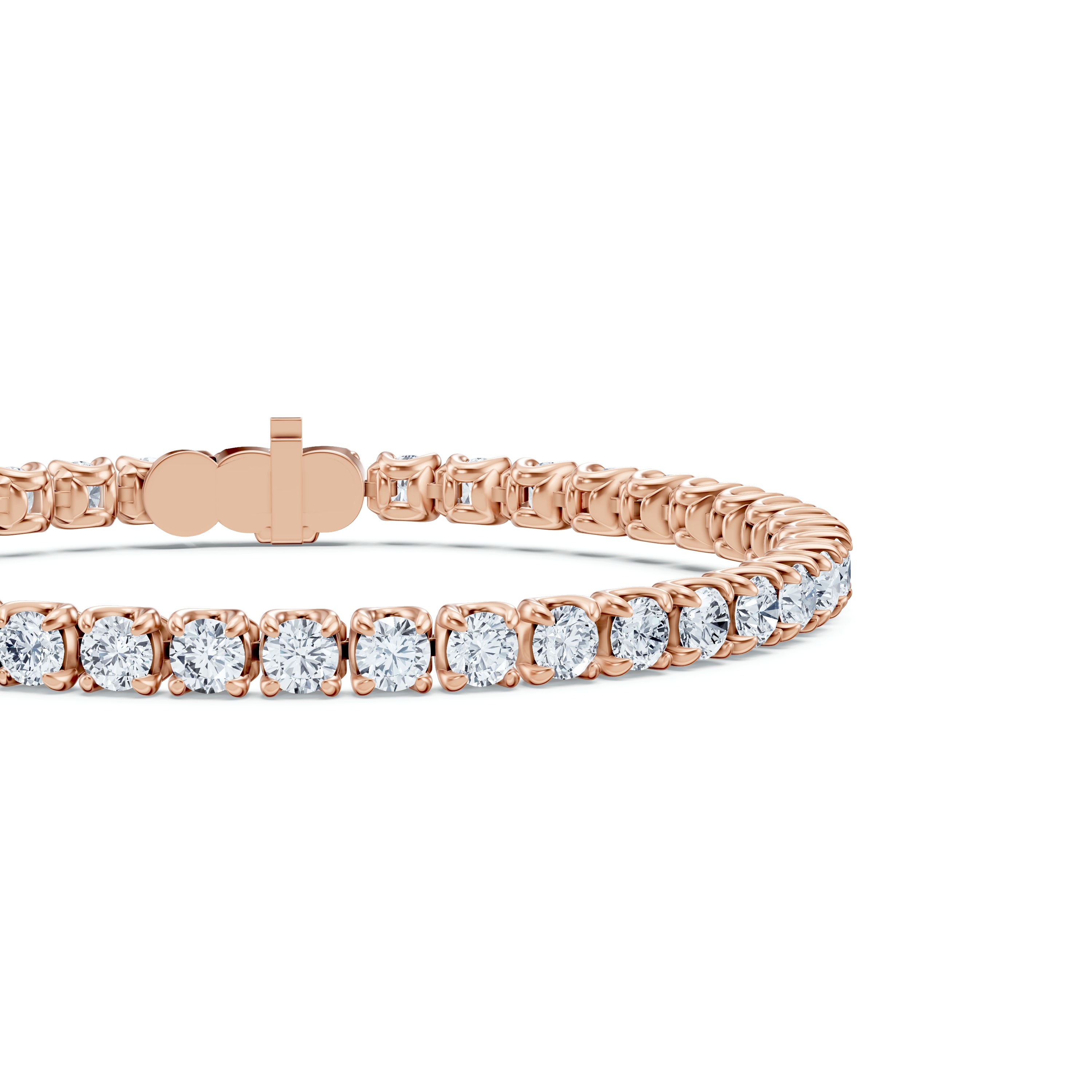 14K Rose Gold U-Prong Lab Diamond Tennis Bracelet (10.00 ct. tw.) - 7 In.