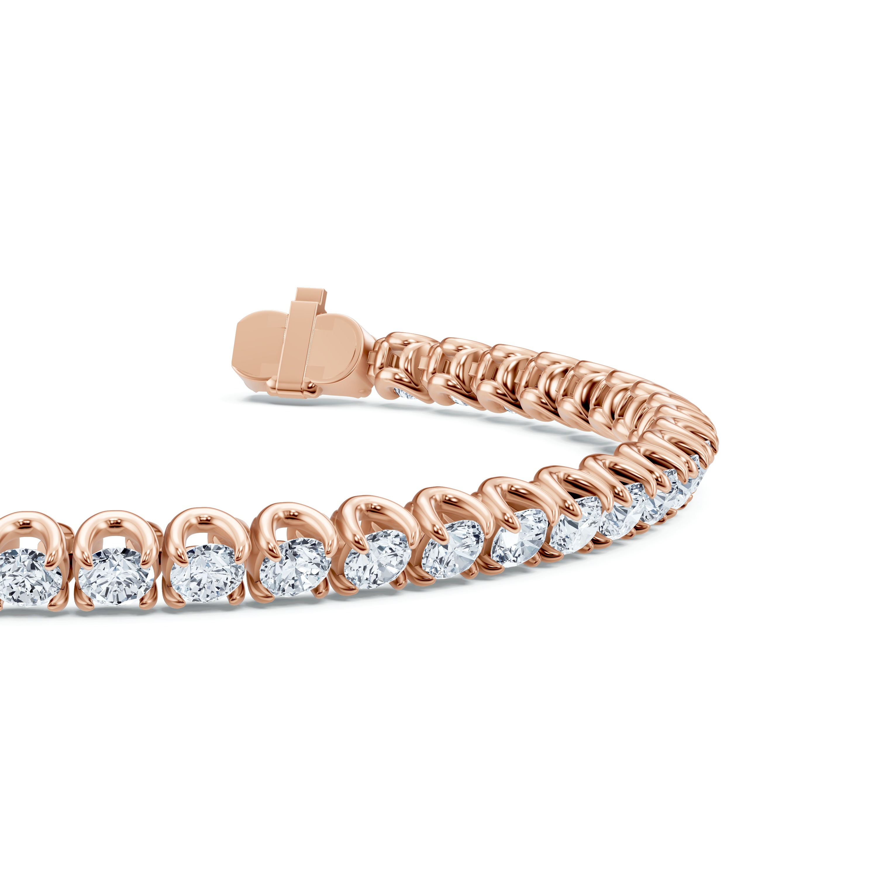 14K Rose Gold U-Prong Lab Diamond Tennis Bracelet (10.00 ct. tw.) - 7 In.