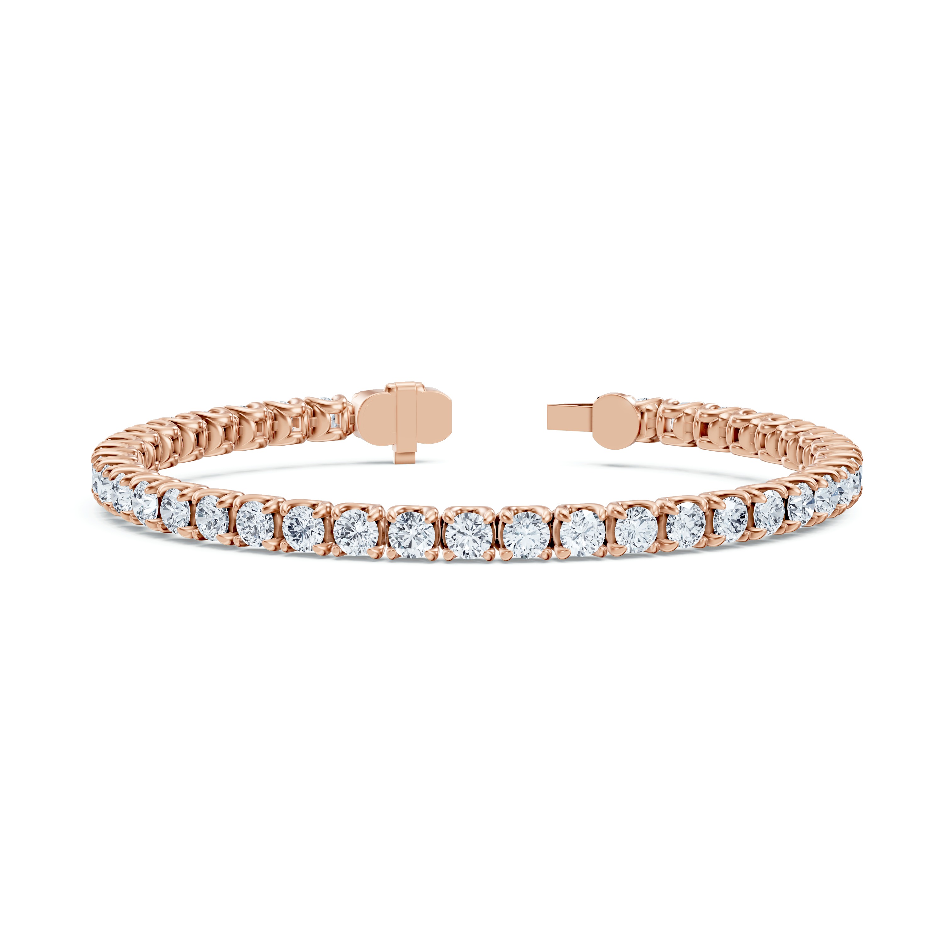 14K Rose Gold U-Prong Lab Diamond Tennis Bracelet (10.00 ct. tw.) - 7 In.