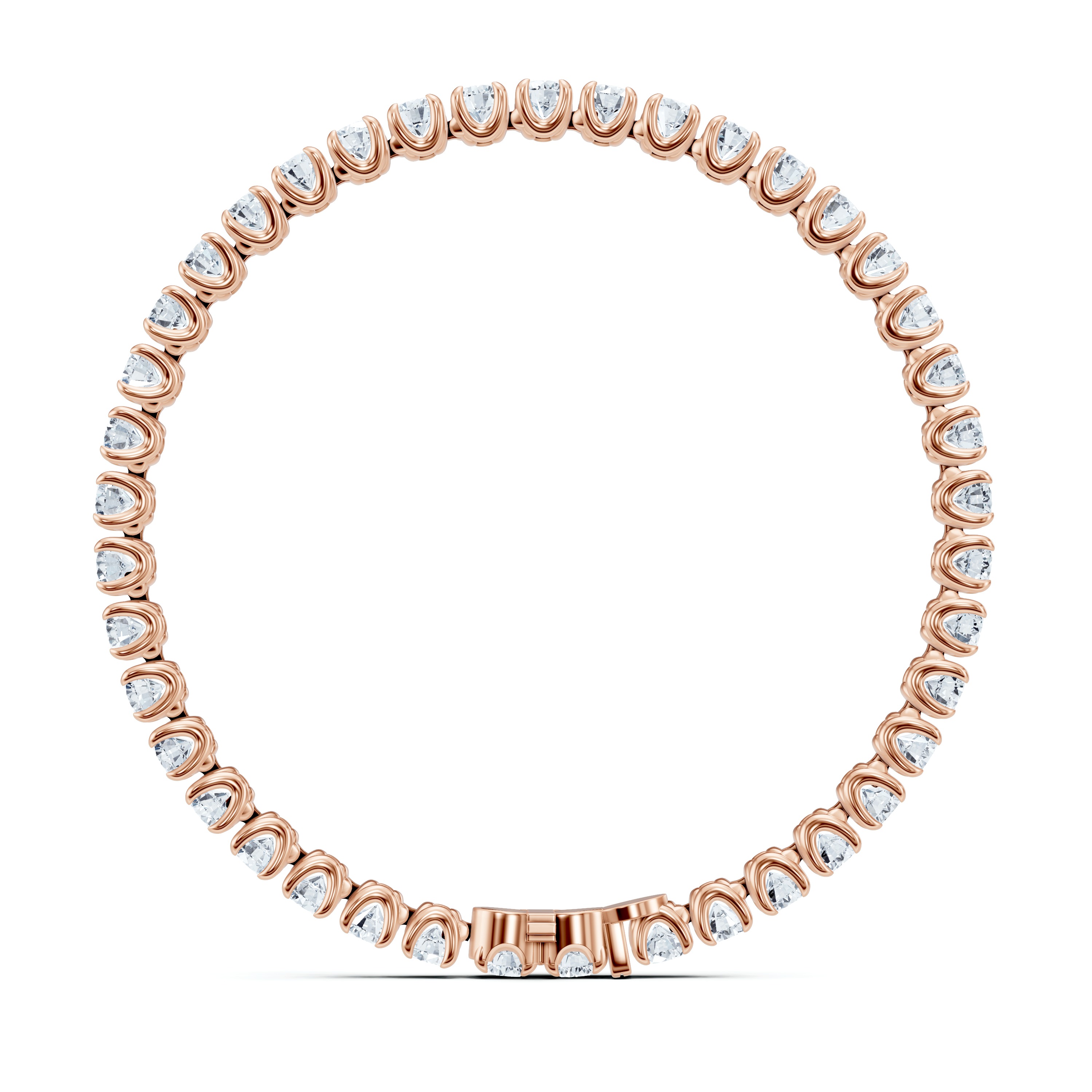 14K Rose Gold U-Prong Lab Diamond Tennis Bracelet (10.00 ct. tw.) - 7 In.