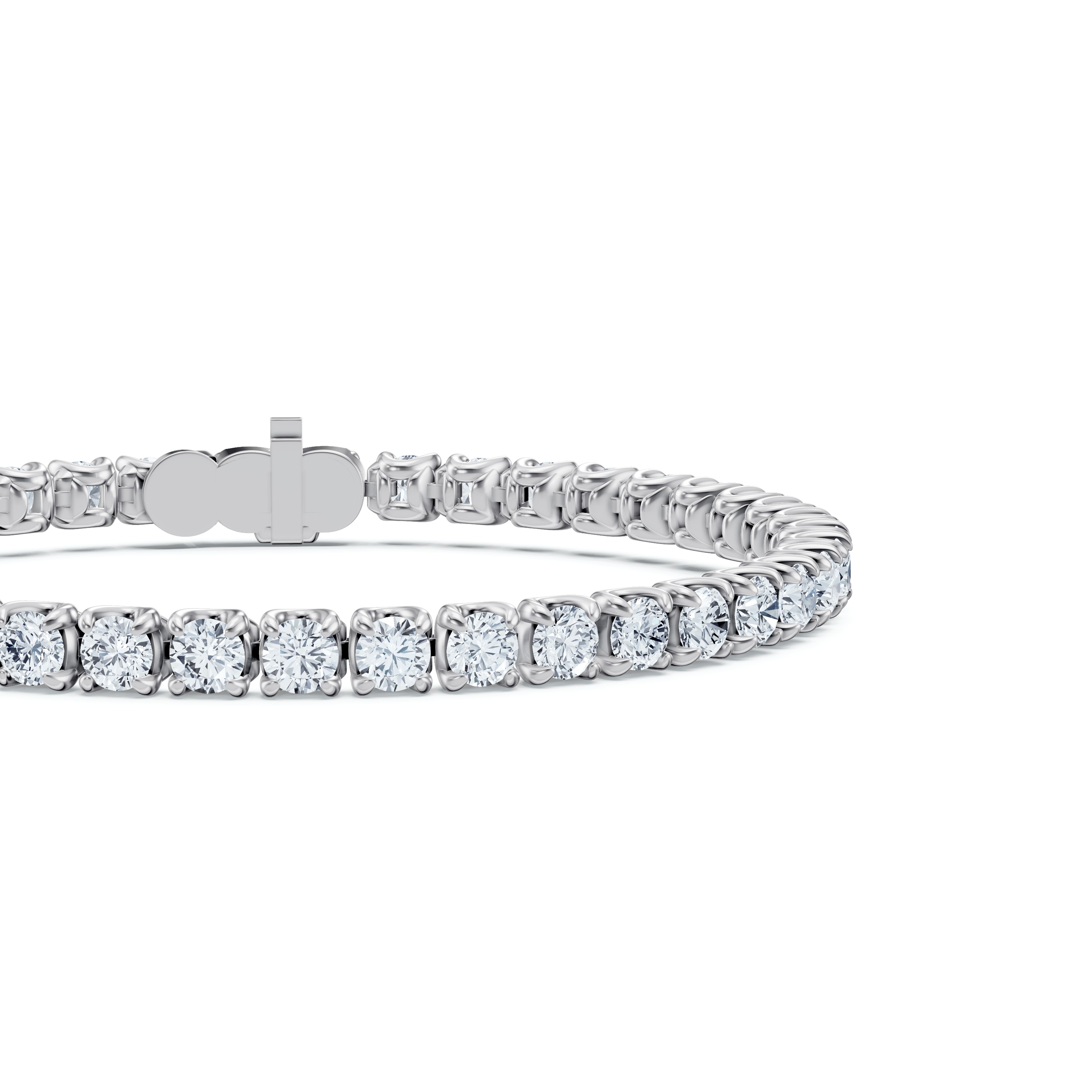 14K White Gold U-Prong Lab Diamond Tennis Bracelet (10.00 ct. tw.) - 7 In.