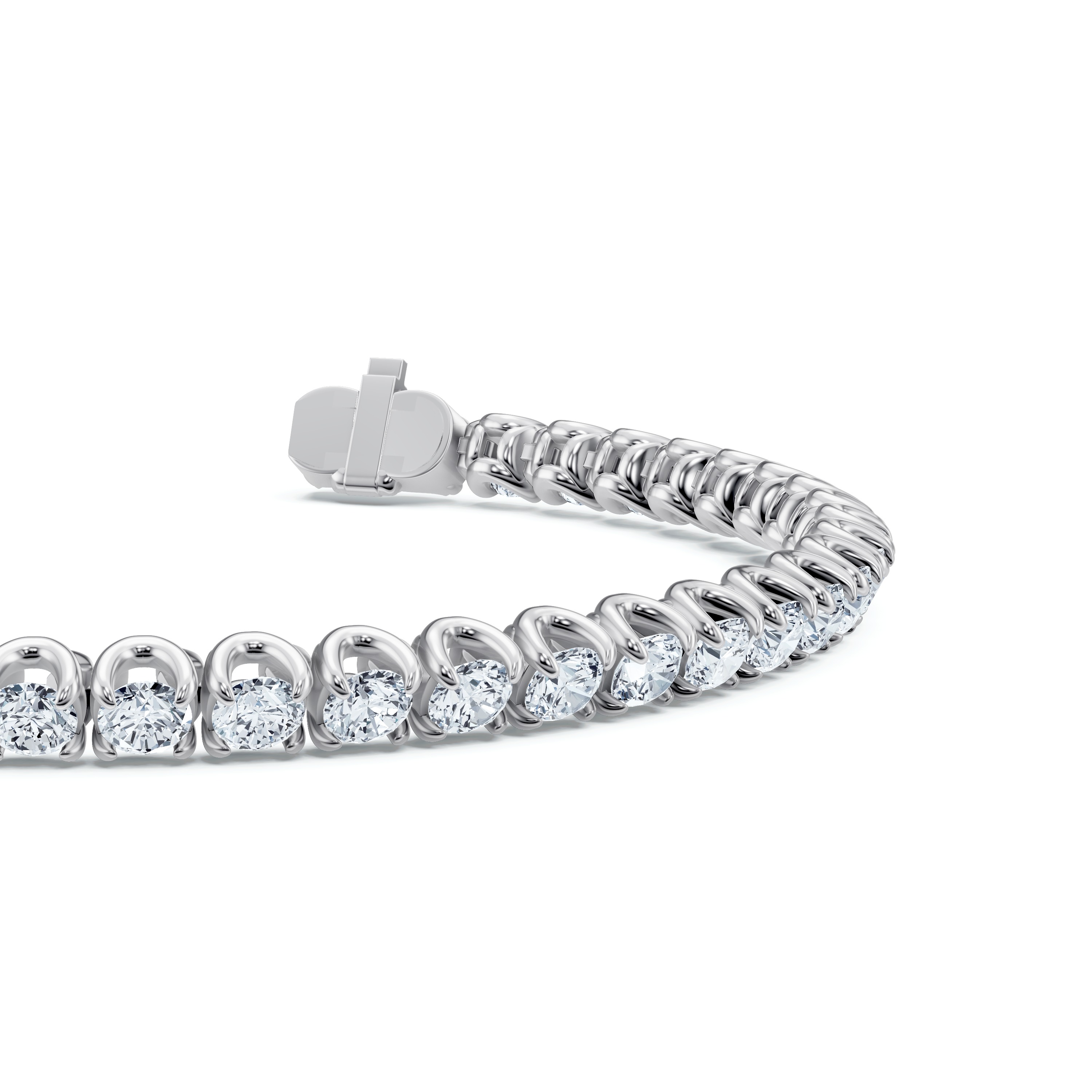 14K White Gold U-Prong Lab Diamond Tennis Bracelet (11.80 ct. tw.) - 8 In.