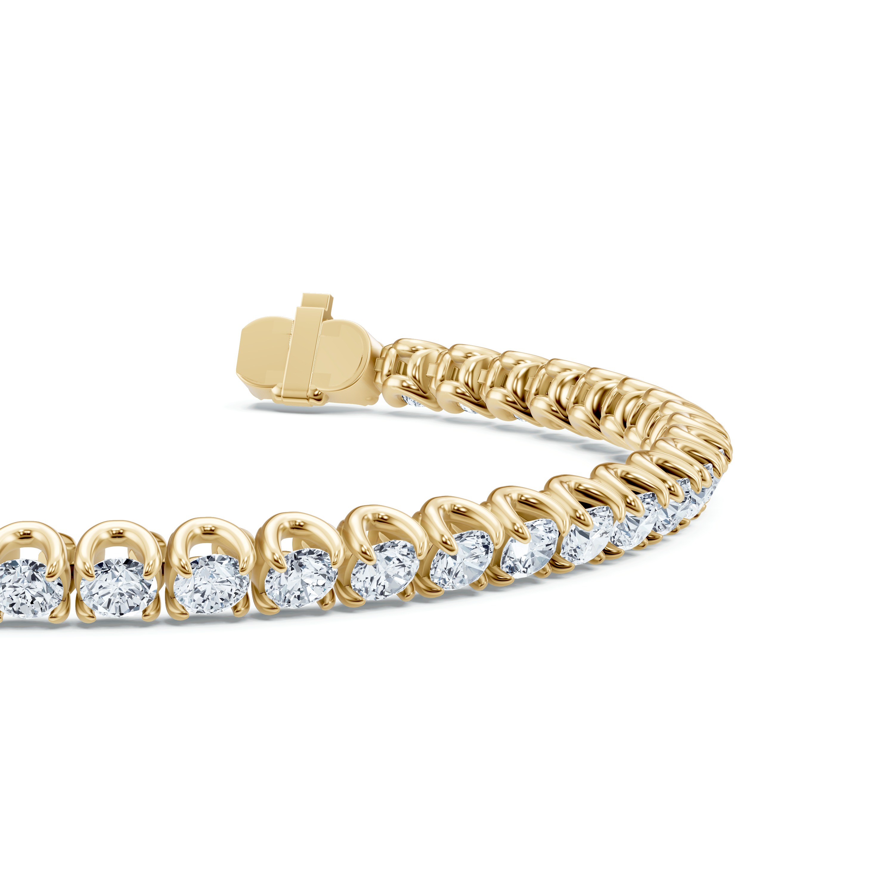 14K Yellow Gold U-Prong Lab Diamond Tennis Bracelet (11.80 ct. tw.) - 8 In.