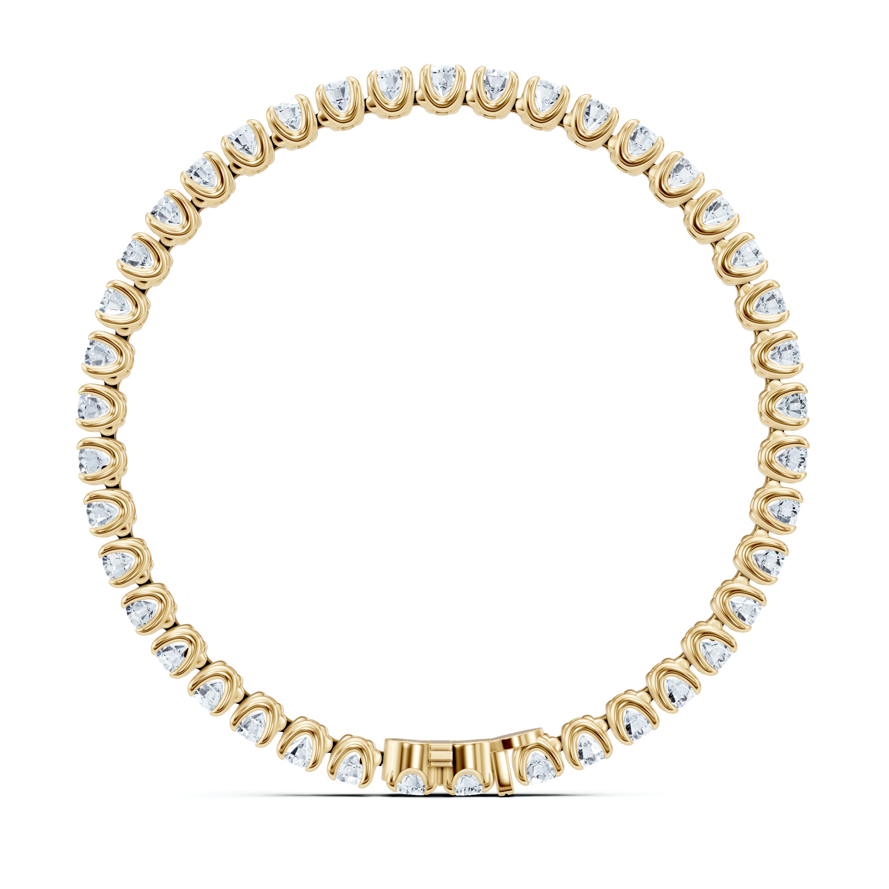 14K Yellow Gold U-Prong Lab Diamond Tennis Bracelet (11.80 ct. tw.) - 8 In.