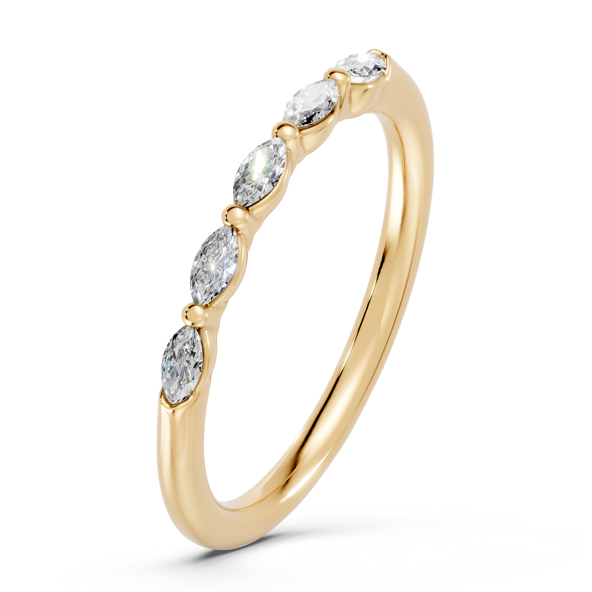 Marquise Five-Stone Lab Diamond Band (0.25 ct tw)