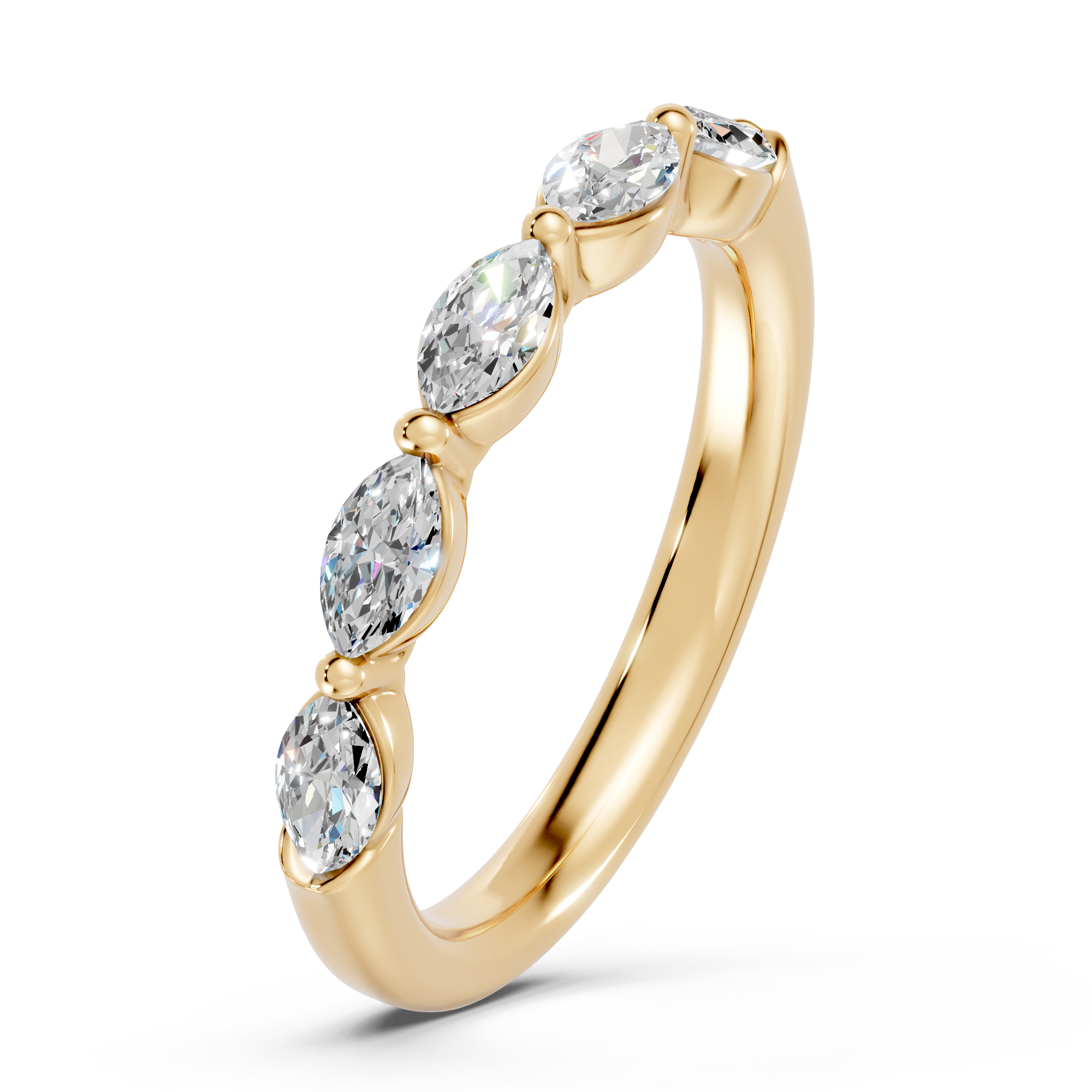 Marquise Five-Stone Lab Diamond Band (0.75 ct tw)
